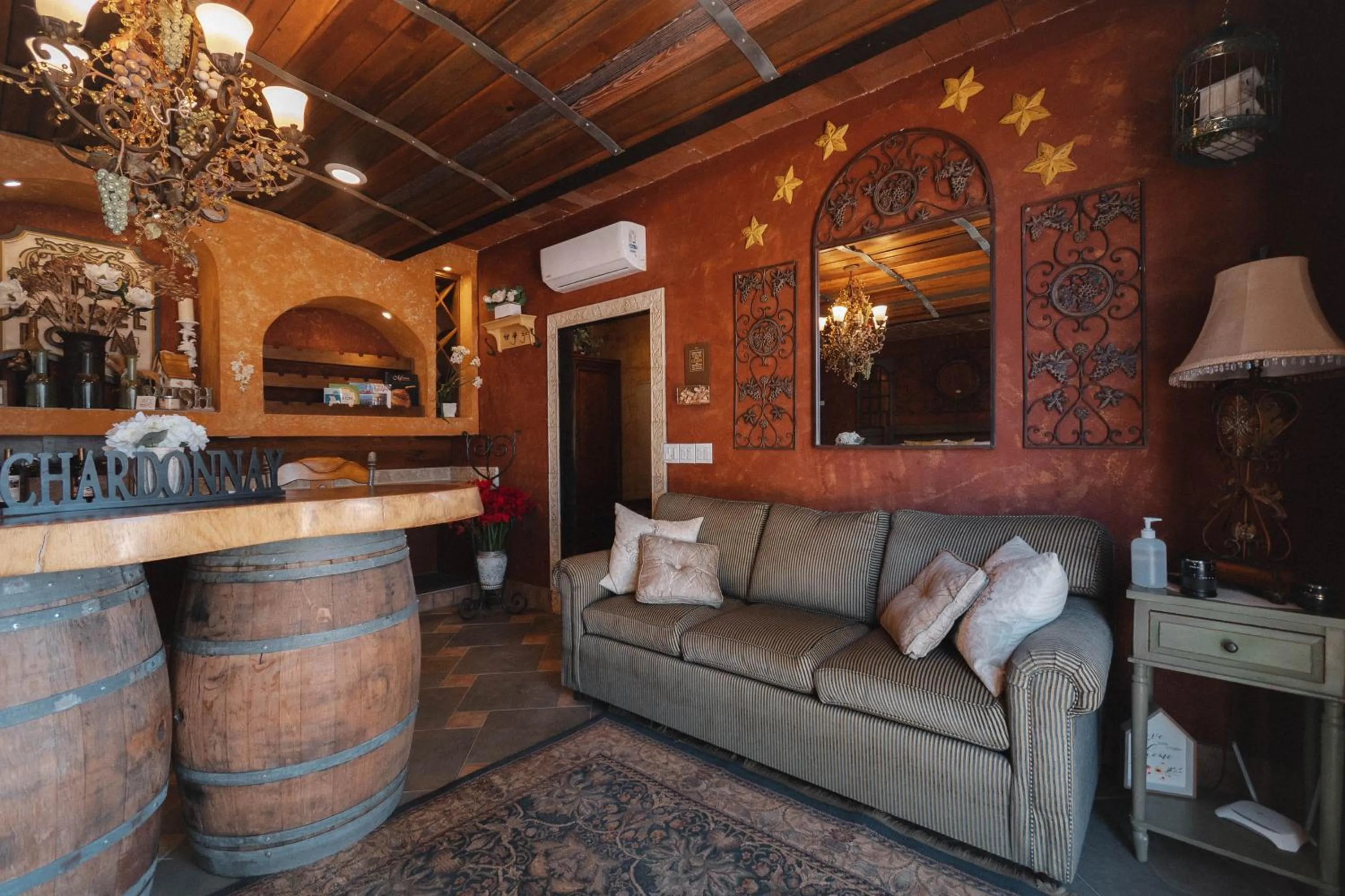 Seating area in Viña Calabria