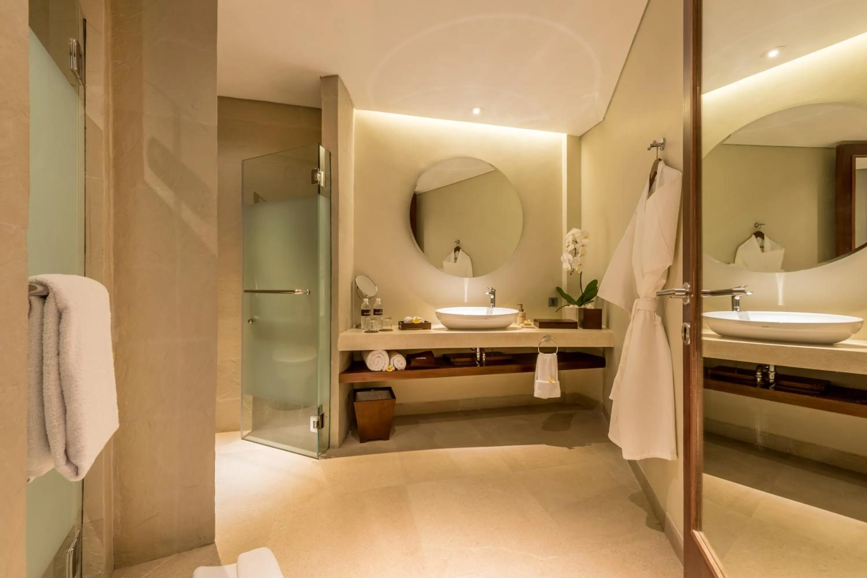Bathroom, Bed in tanadewa Resort Ubud Bali by Cross Collection