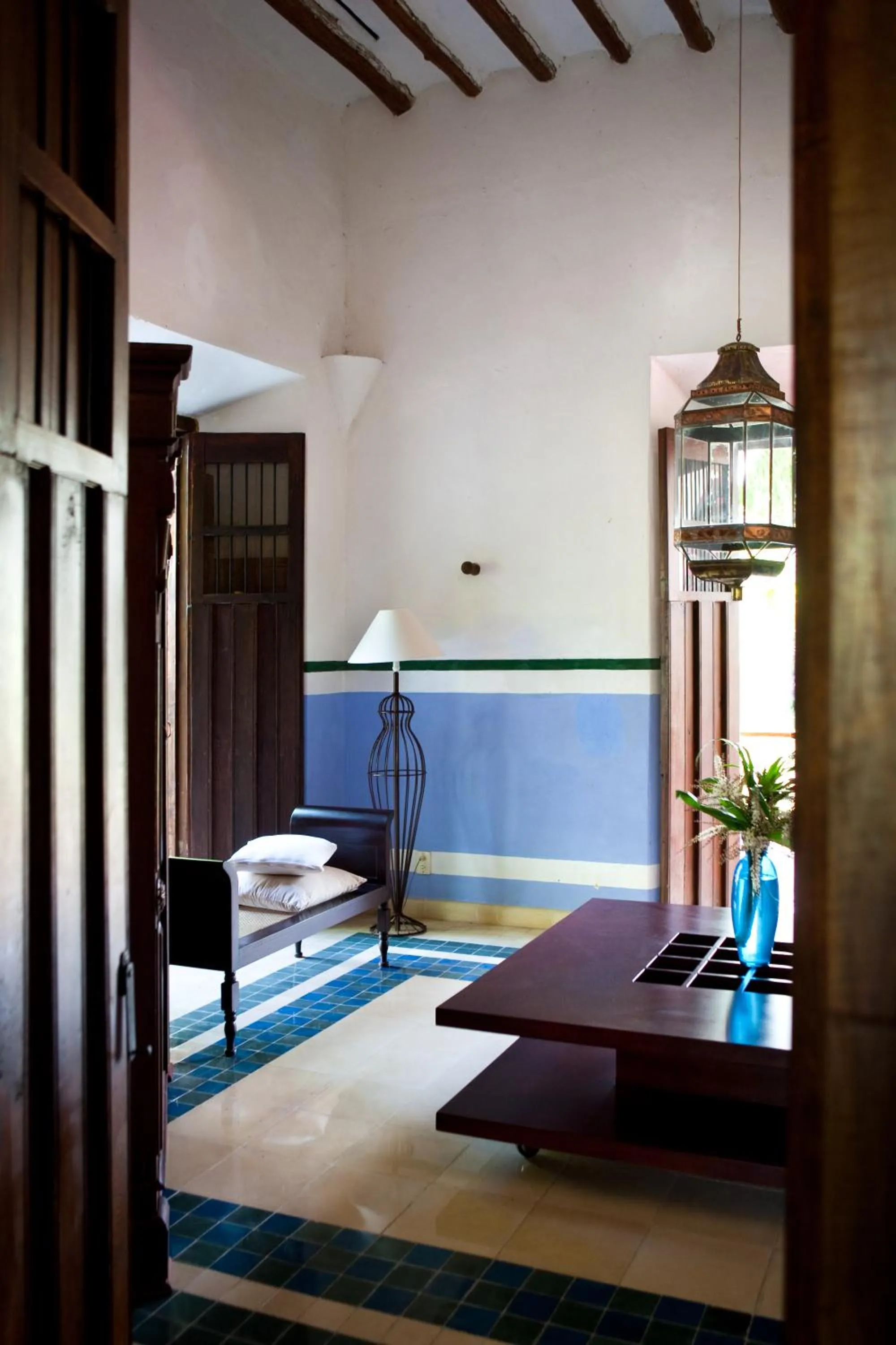 Living room, Bed in Hacienda San Jose Cholul