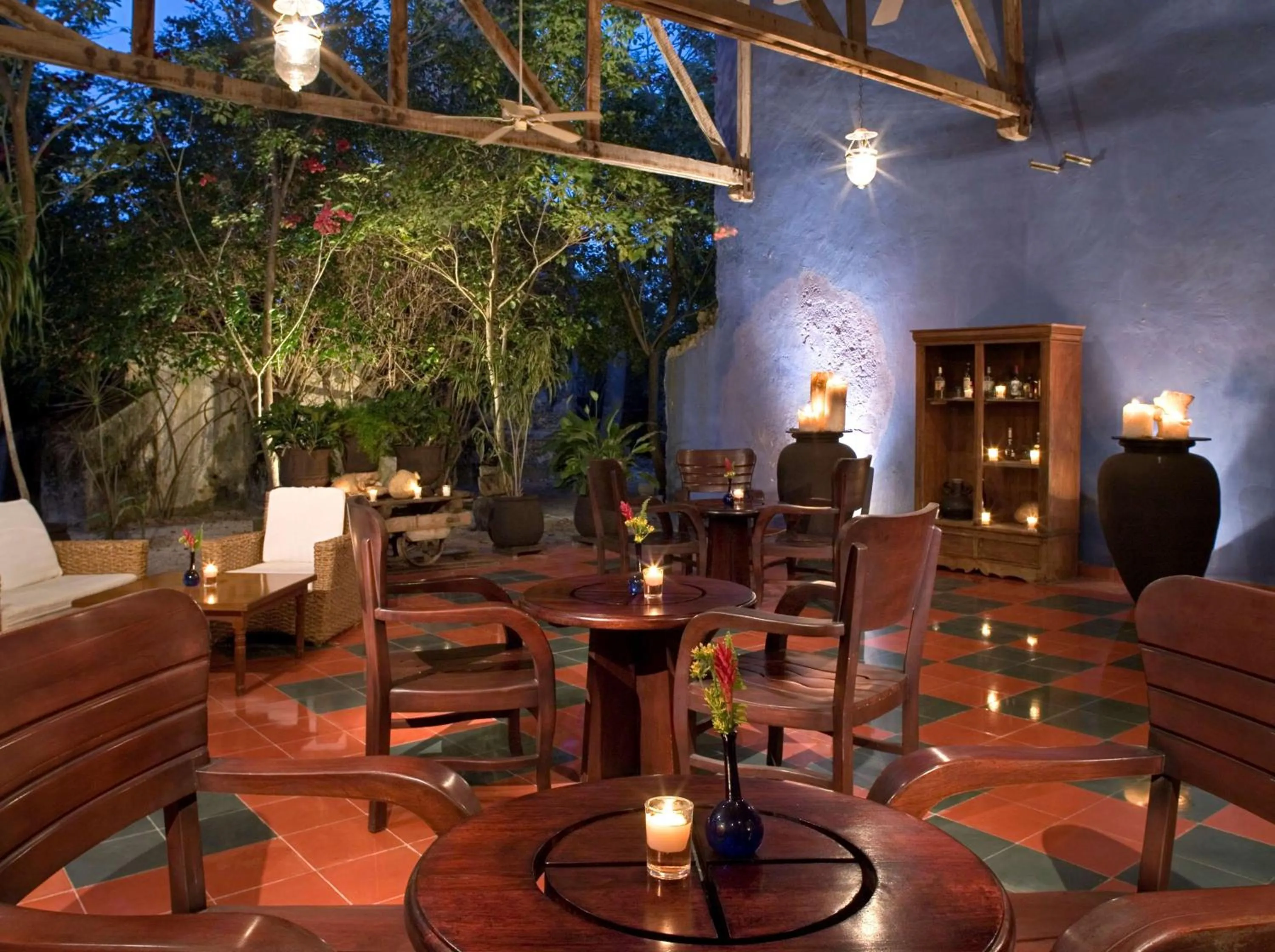 Lounge or bar in Hacienda San Jose Cholul