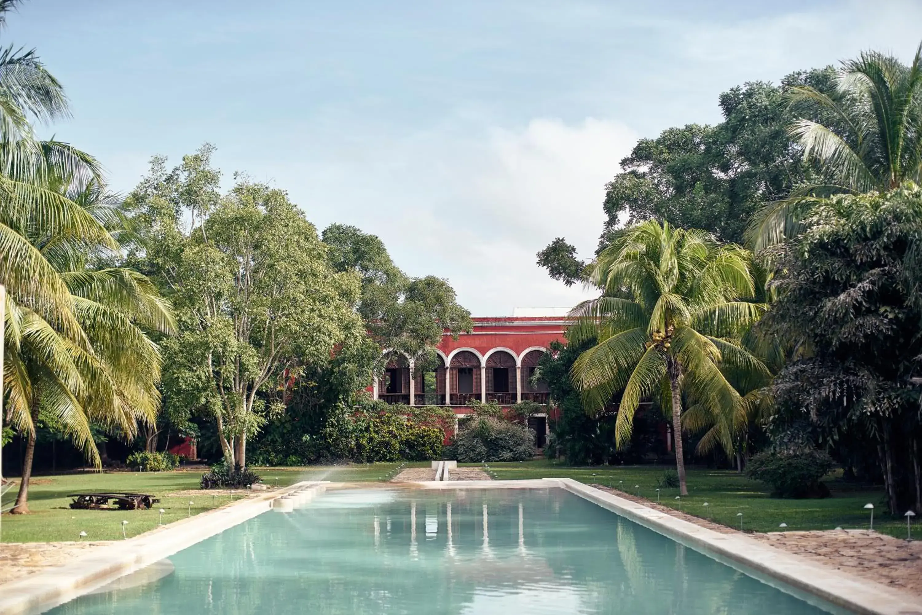 Pool view in Hacienda Temozon Sur Pool view in Hacienda Temozon Sur