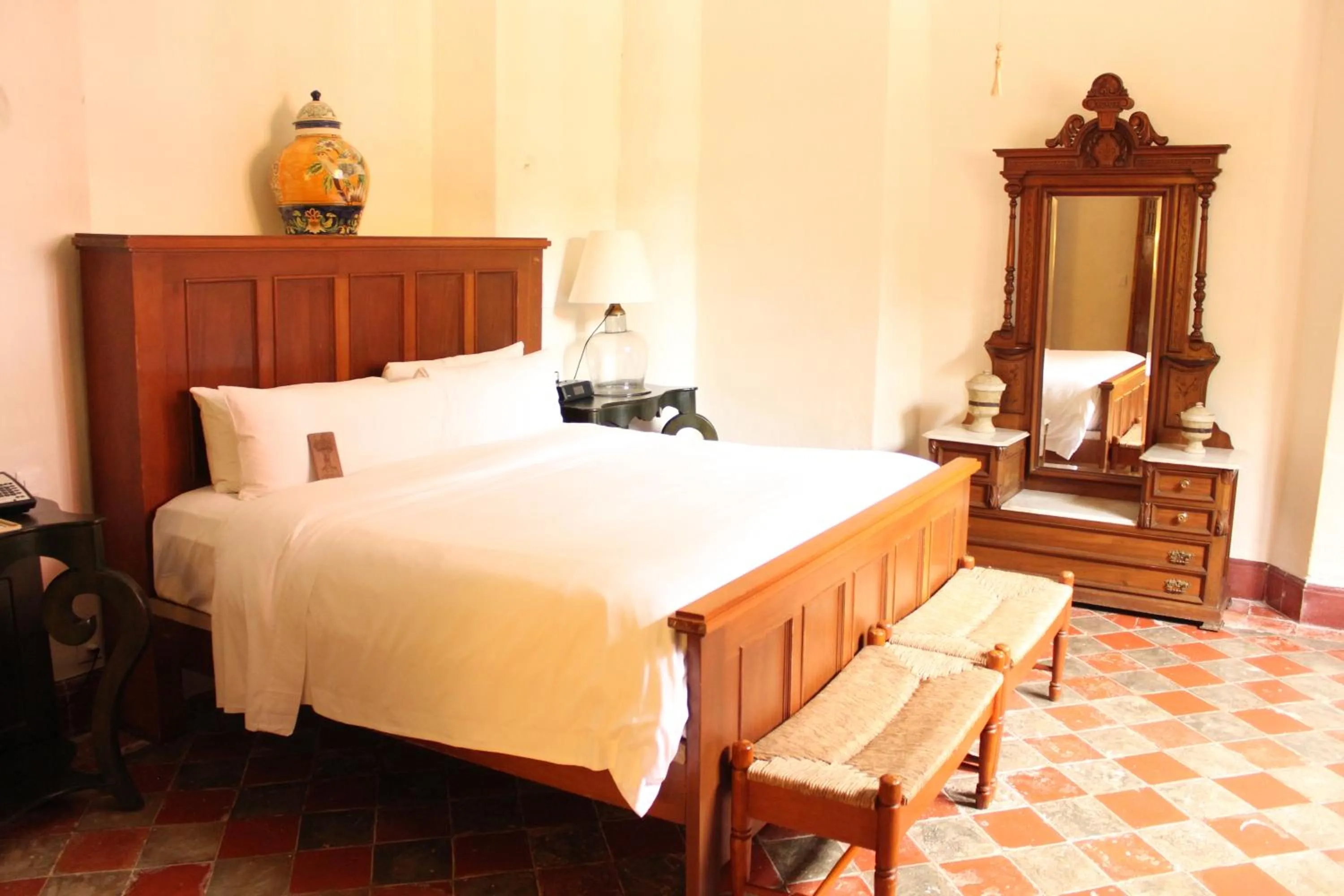 Bed in Hacienda Temozon Sur