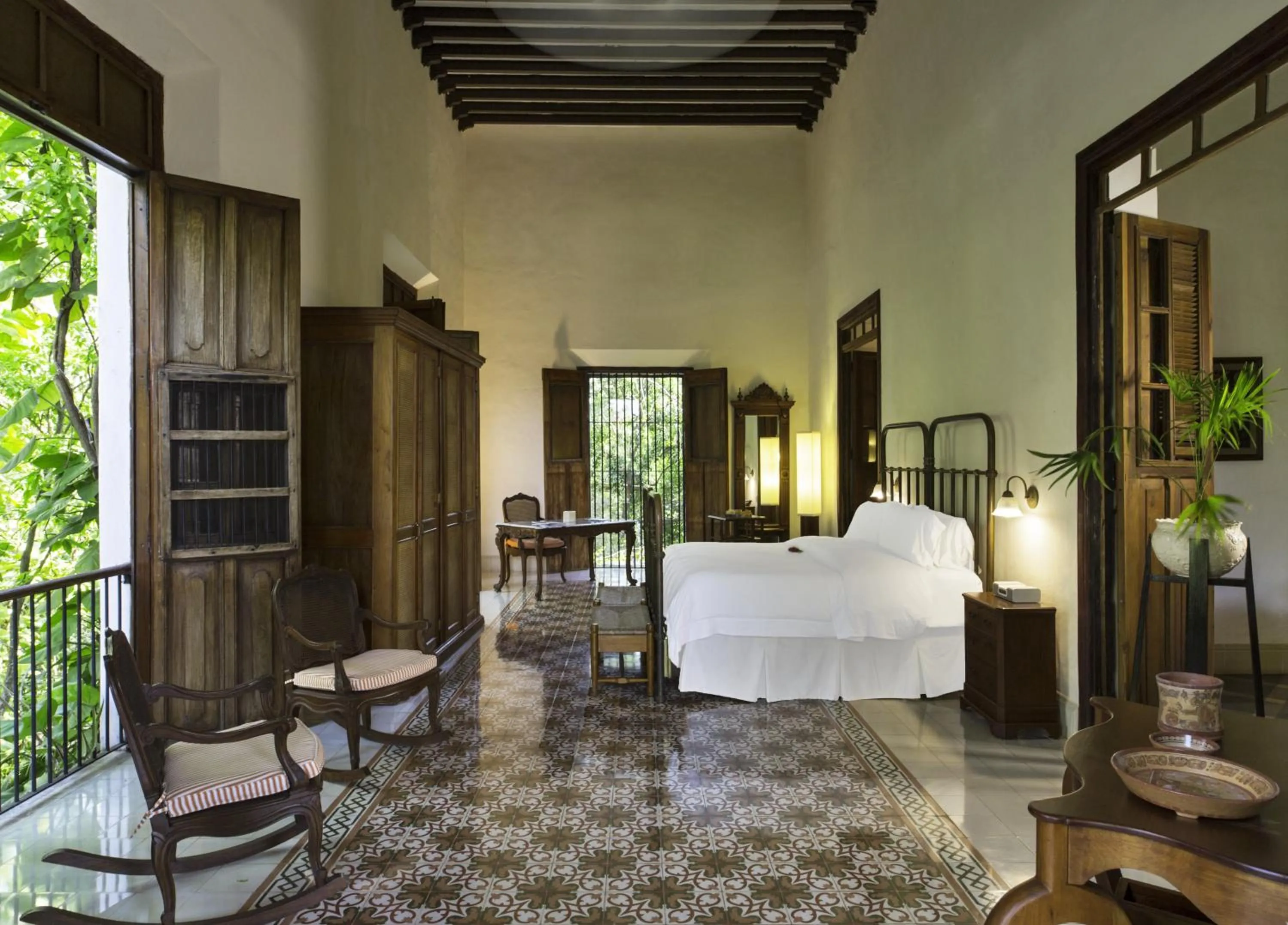 Bed in Hacienda Temozon Sur