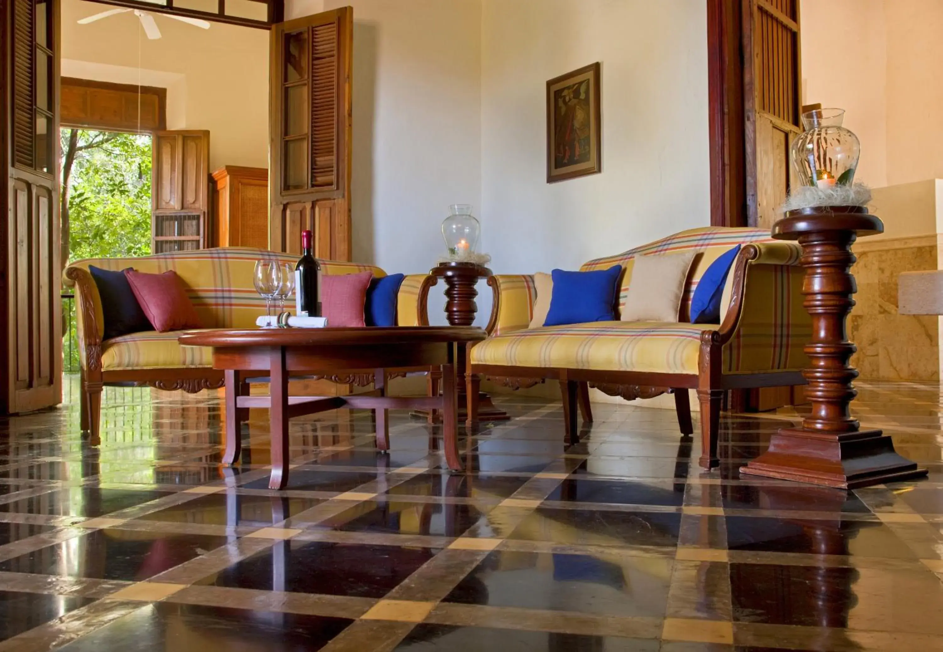 Living room in Hacienda Temozon Sur Living room in Hacienda Temozon Sur