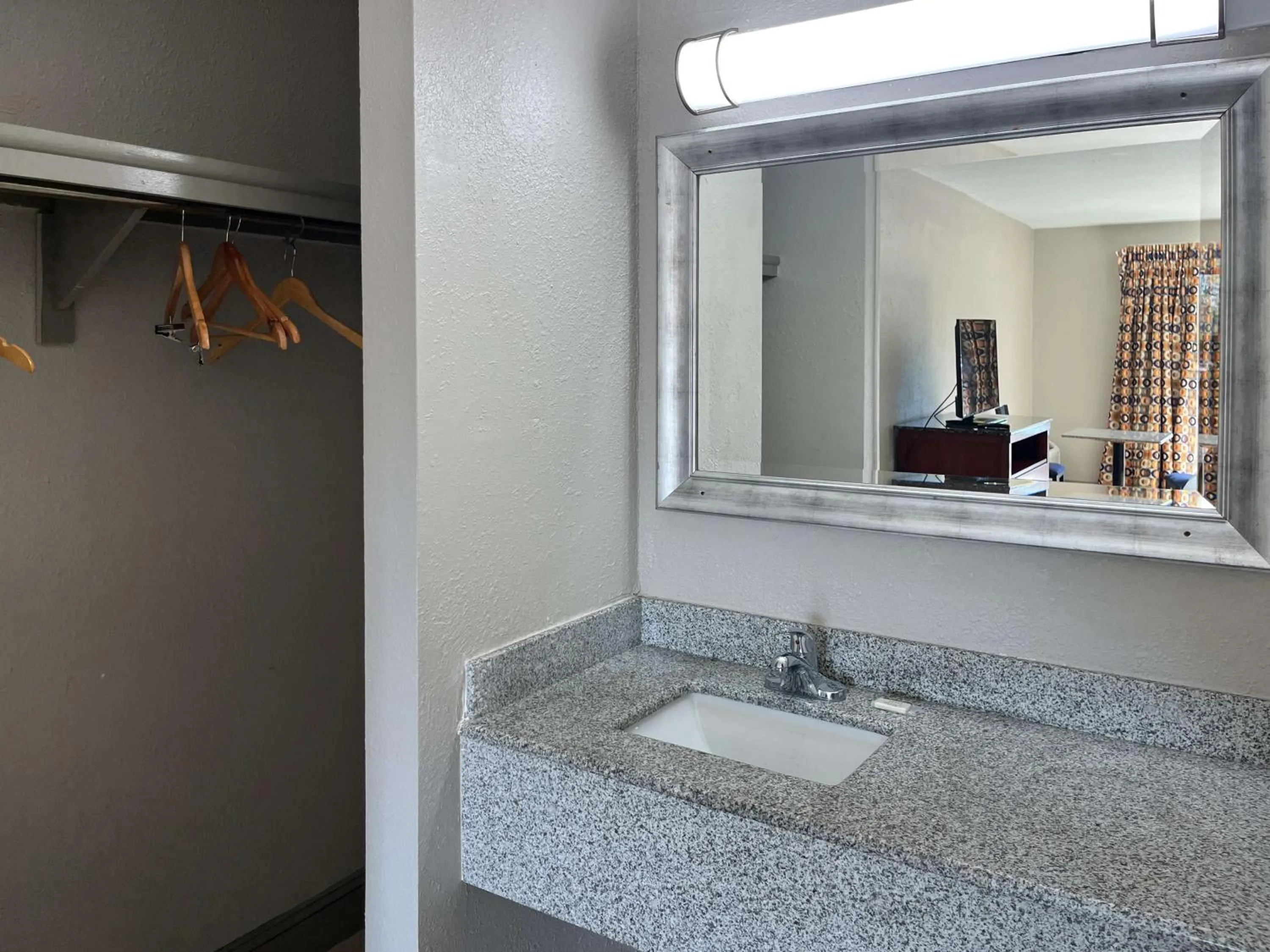 Bathroom in Motel 6 Raleigh, NC – Downtown South