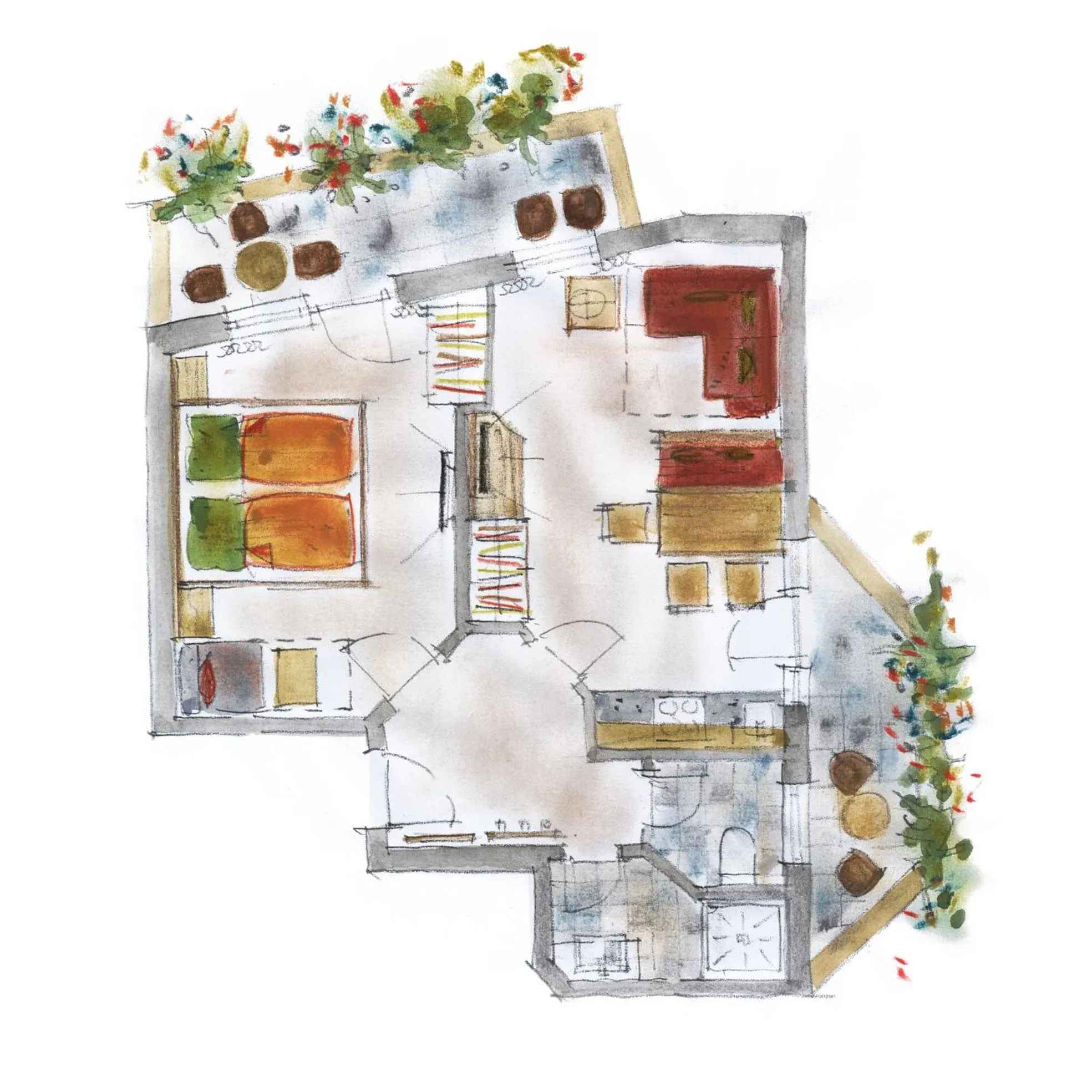 Floor plan in Sportapart Garni Mallaun