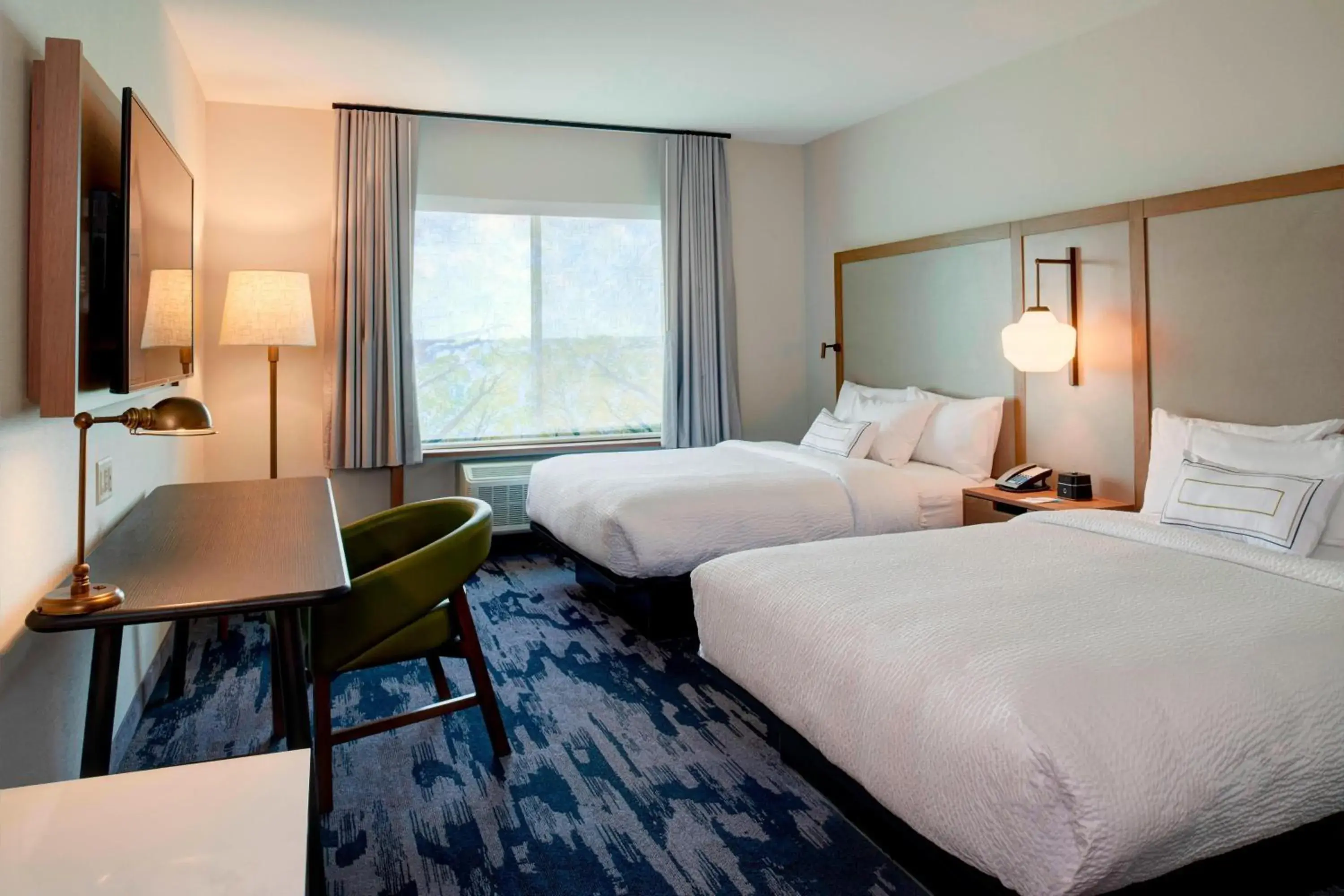 Queen Room with Two Queen Beds - Hearing Accessible in Fairfield Inn & Suites by Marriott Columbus, IN Queen Room with Two Queen Beds - Hearing Accessible in Fairfield Inn & Suites by Marriott Columbus, IN