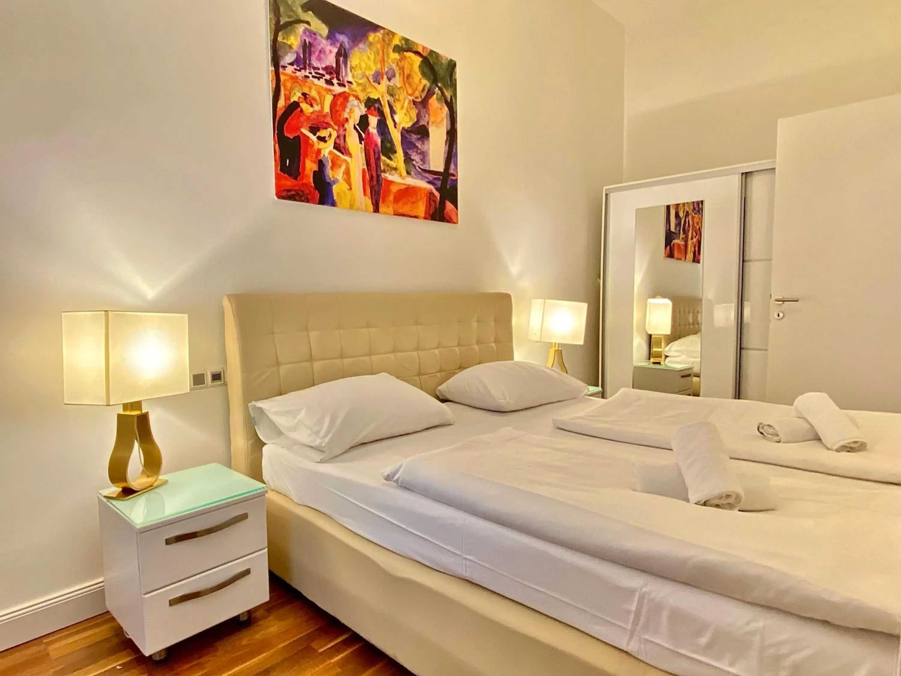 Bed in Steiner Residences Vienna Taborstrasse