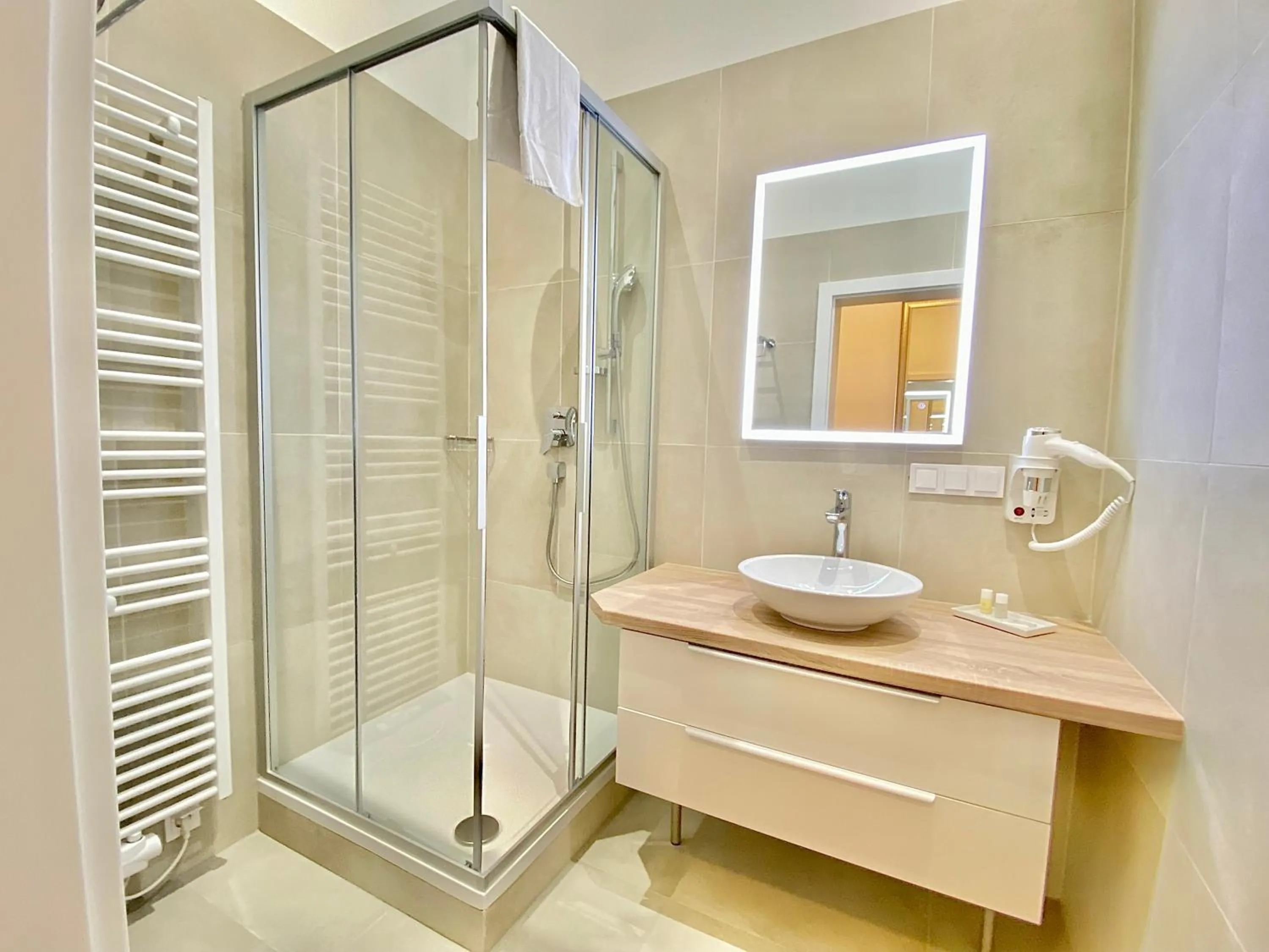 Shower in Steiner Residences Vienna Taborstrasse
