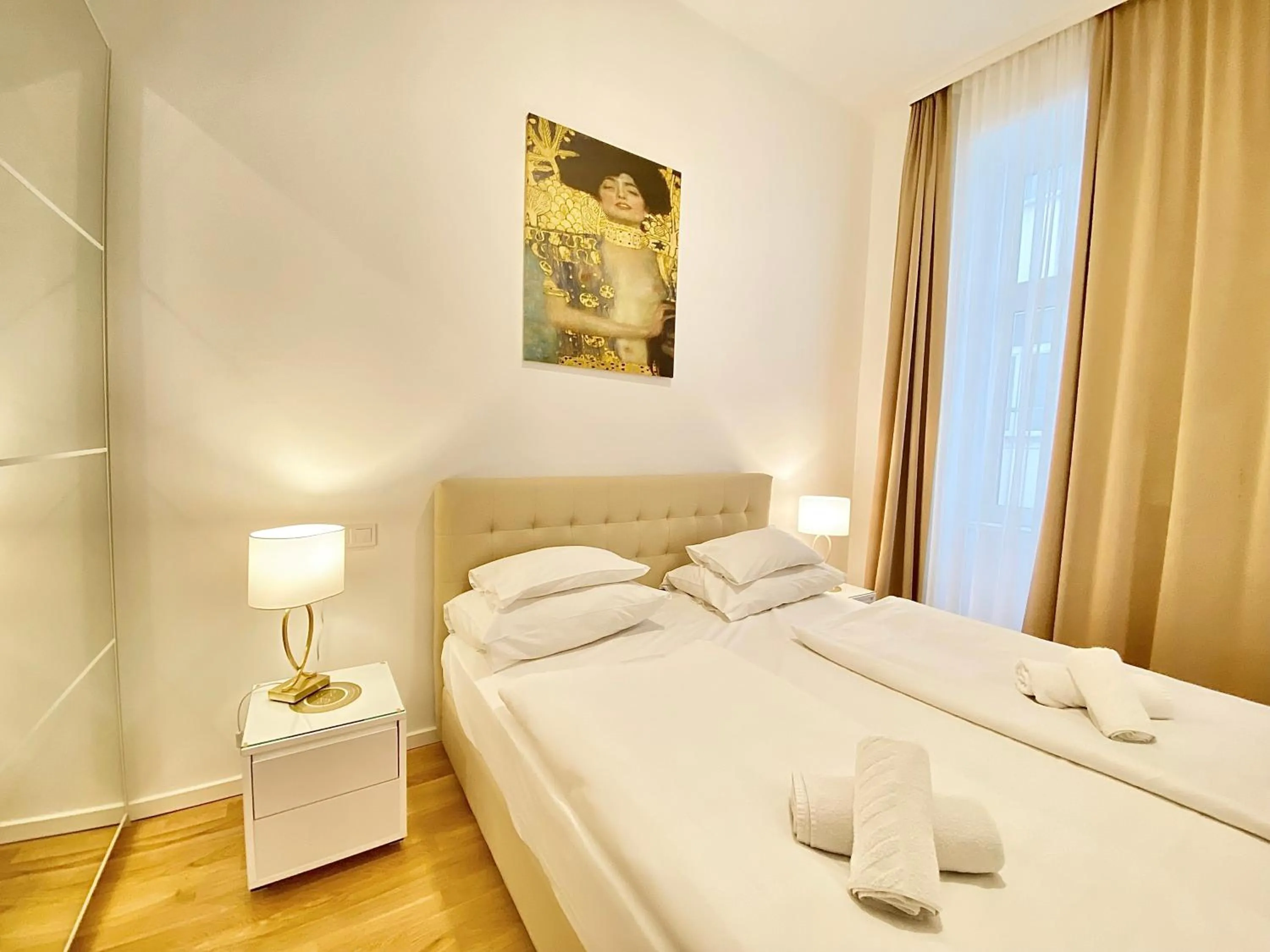 Bed in Steiner Residences Vienna Taborstrasse