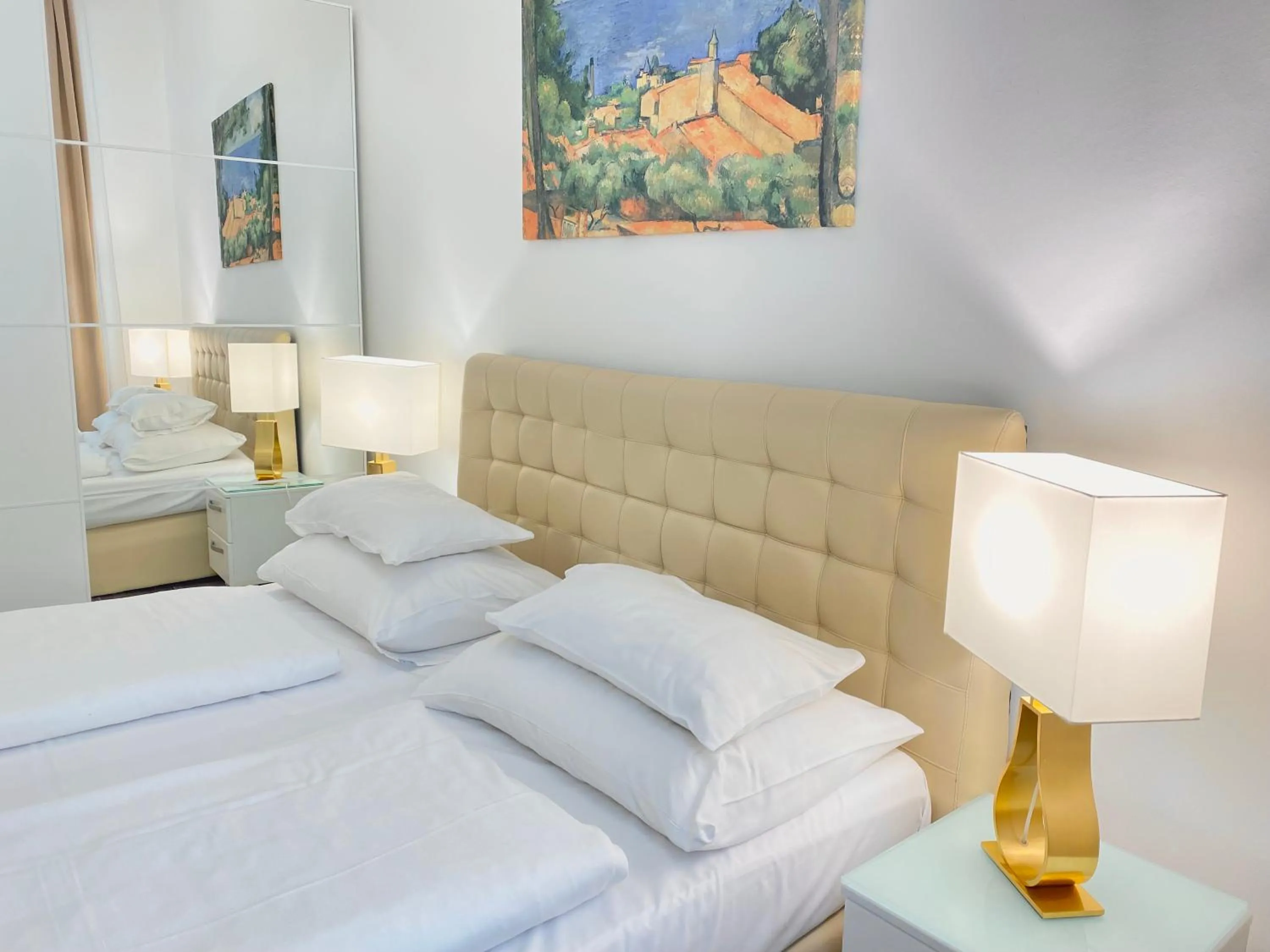 Bed in Steiner Residences Vienna Taborstrasse