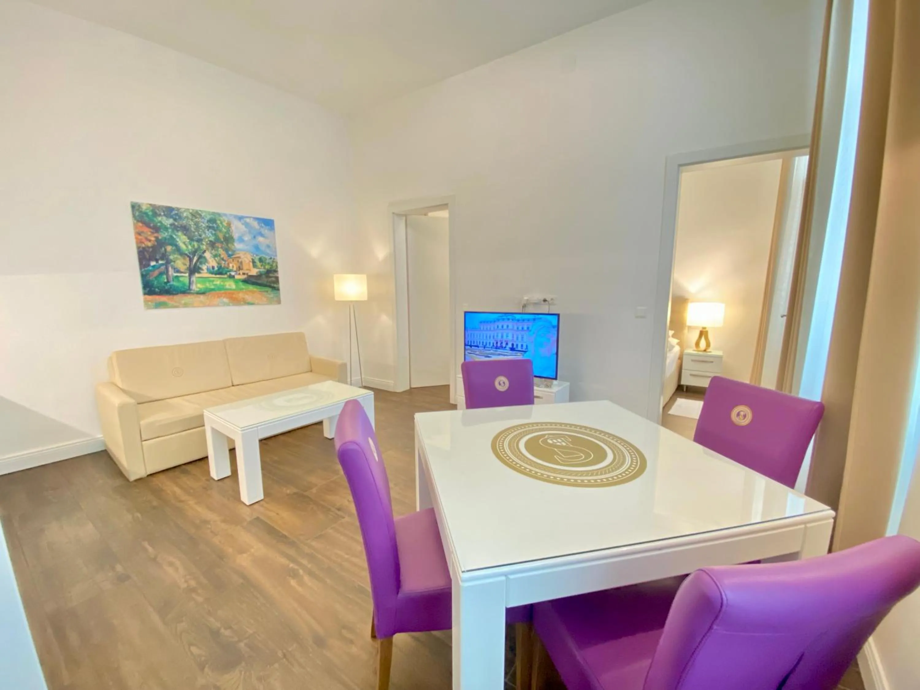 Living room, Bed in Steiner Residences Vienna Taborstrasse