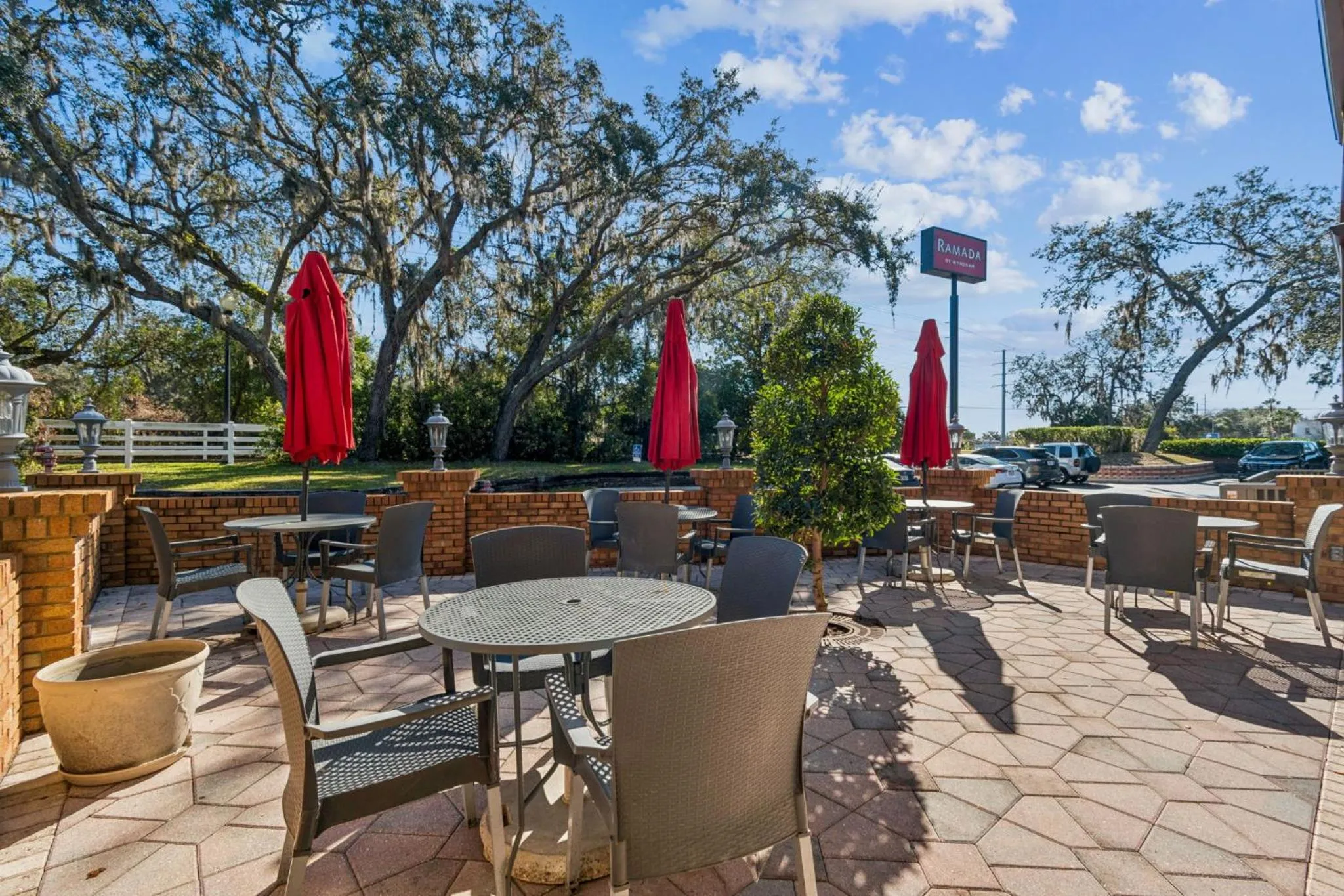 Patio in Ramada by Wyndham Temple Terrace/Tampa North