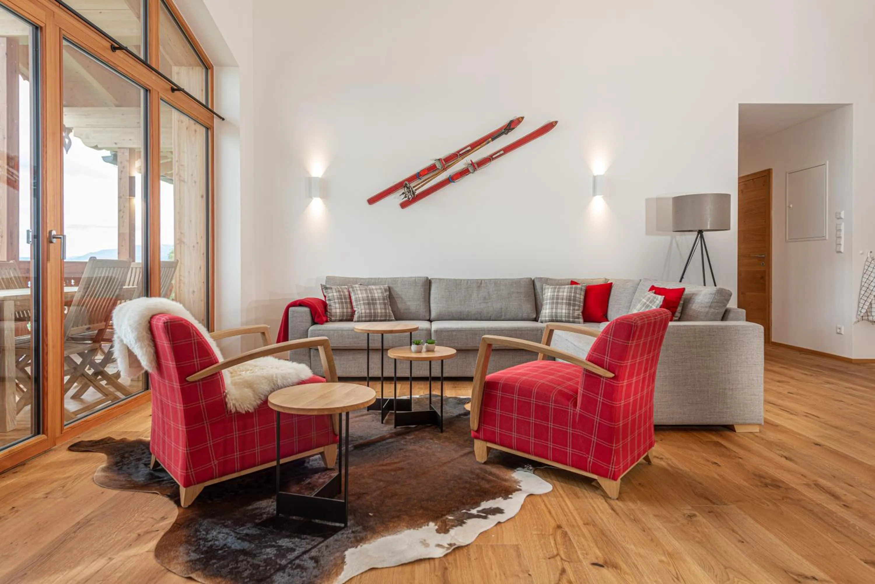 Living room in Skylodge Alpine Homes