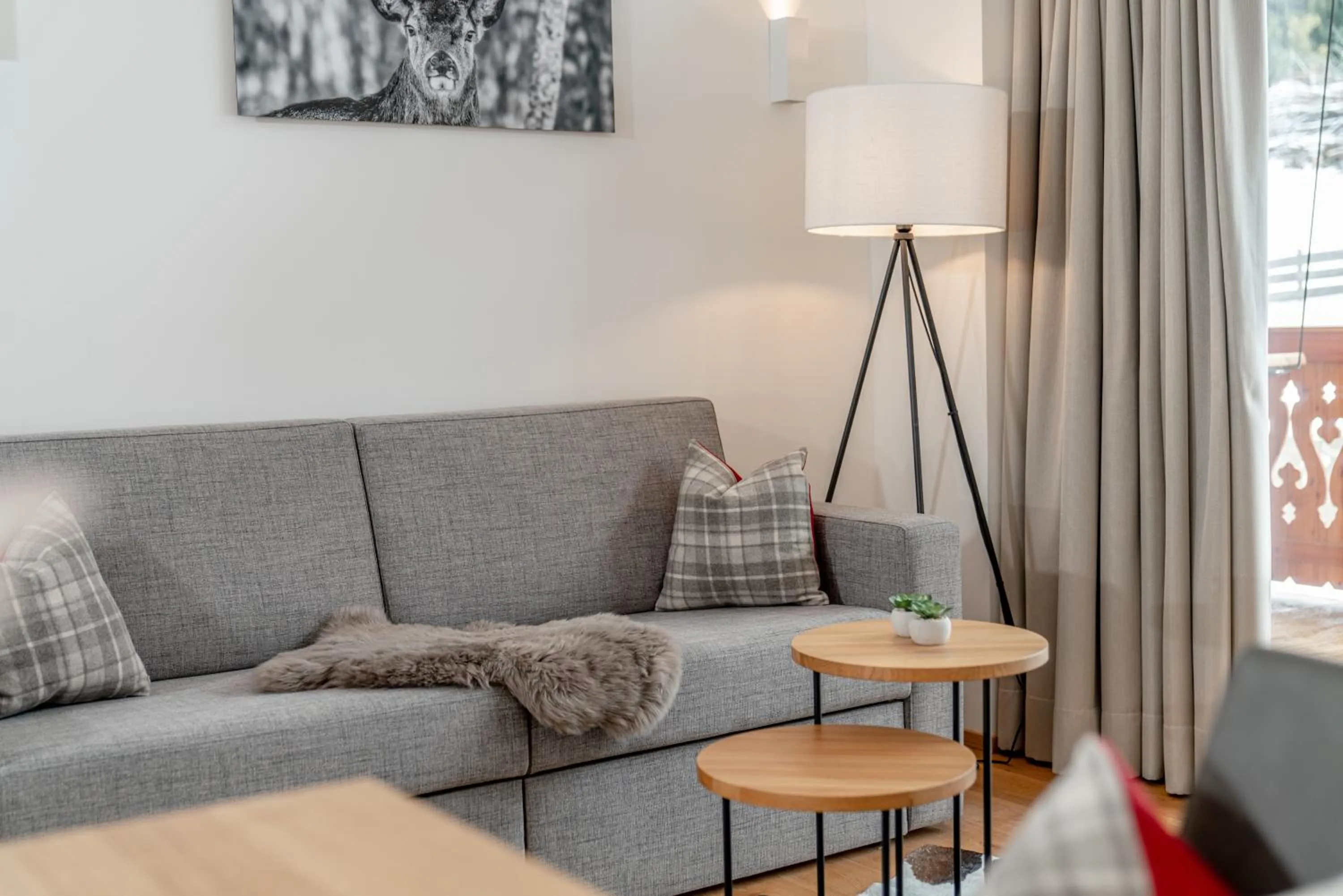 Living room in Skylodge Alpine Homes