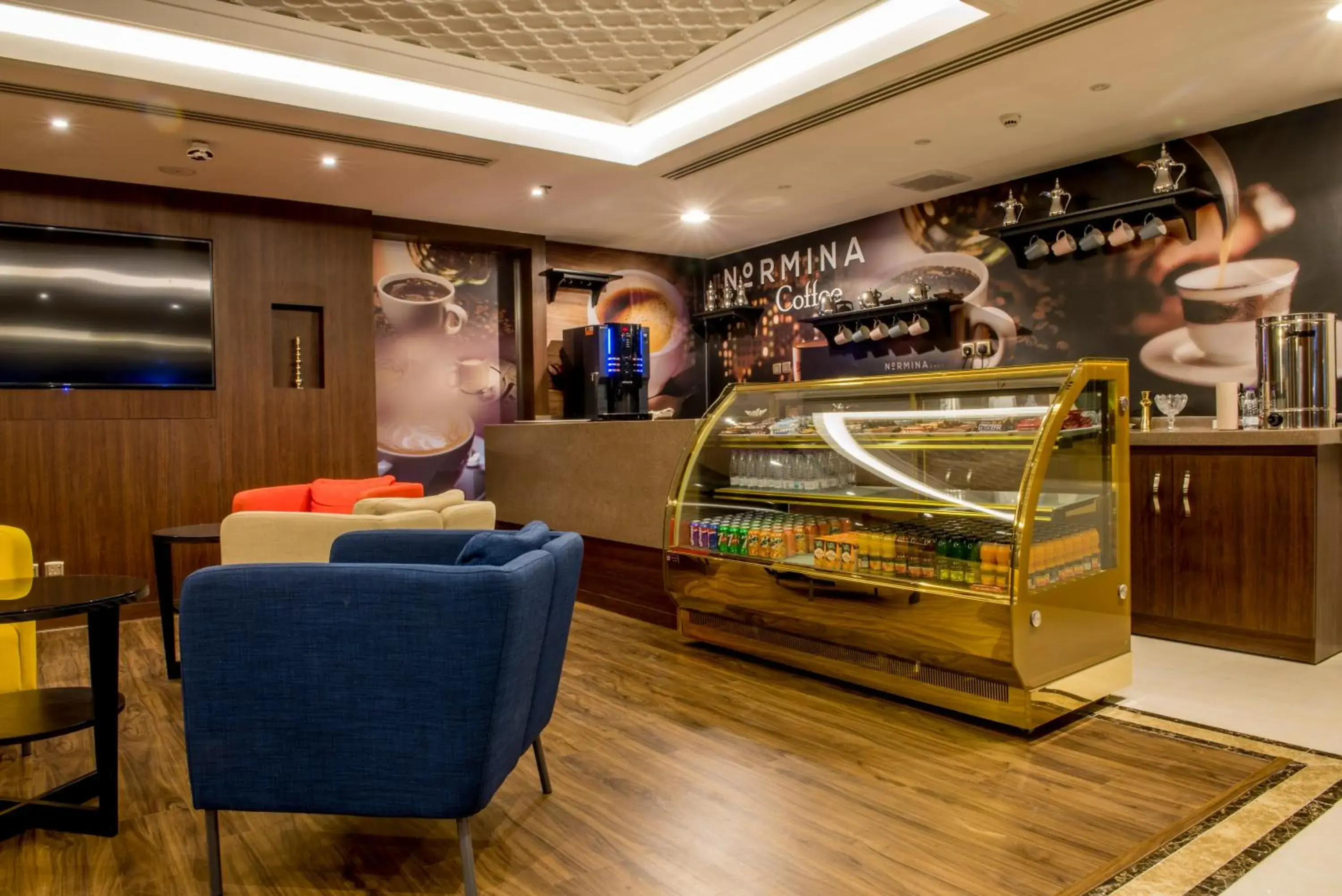 Lobby or reception in نورمينا الشرق للشقق المخدومة Lobby or reception in نورمينا الشرق للشقق المخدومة