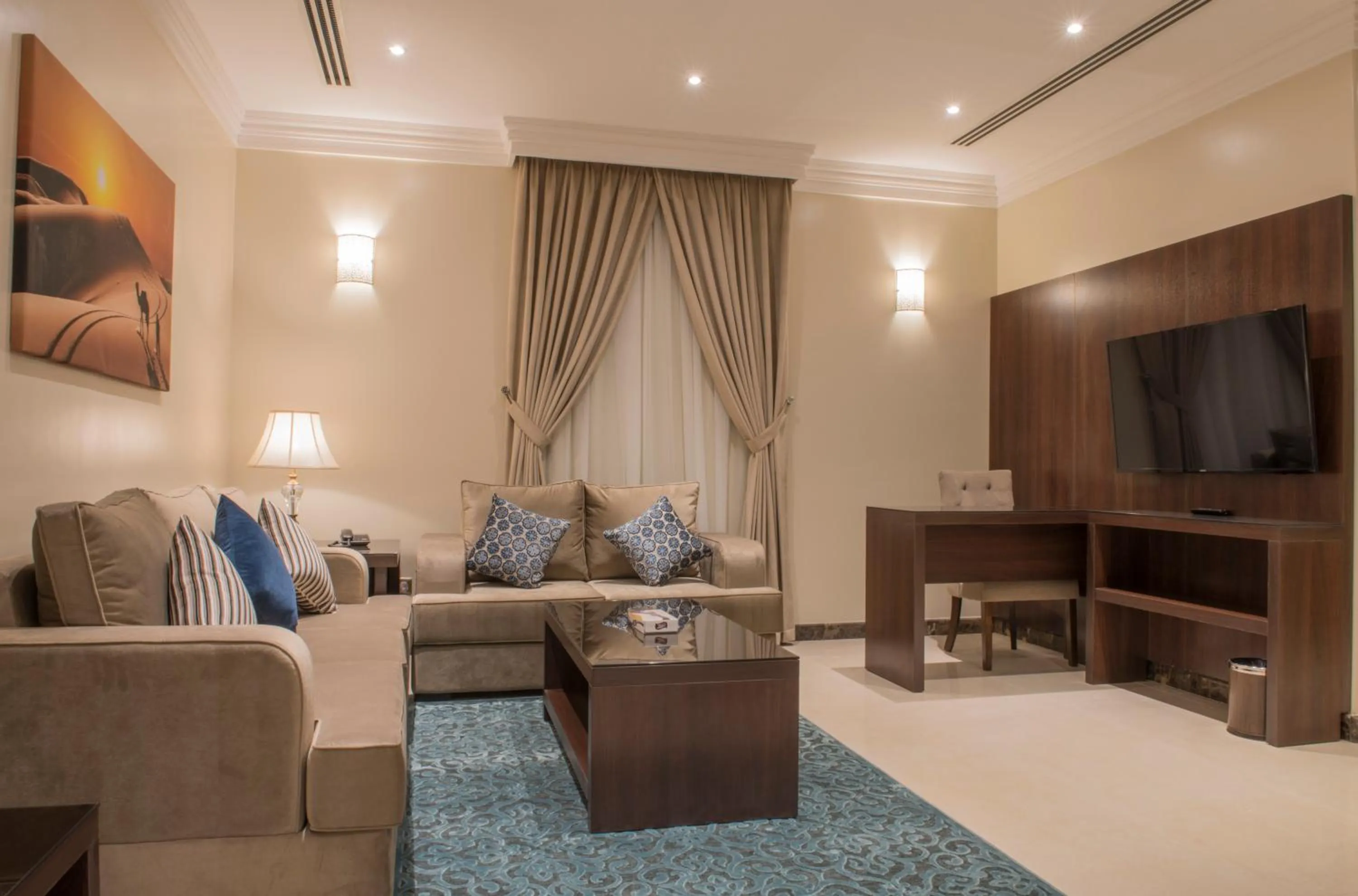 Living room in نورمينا الشرق للشقق المخدومة