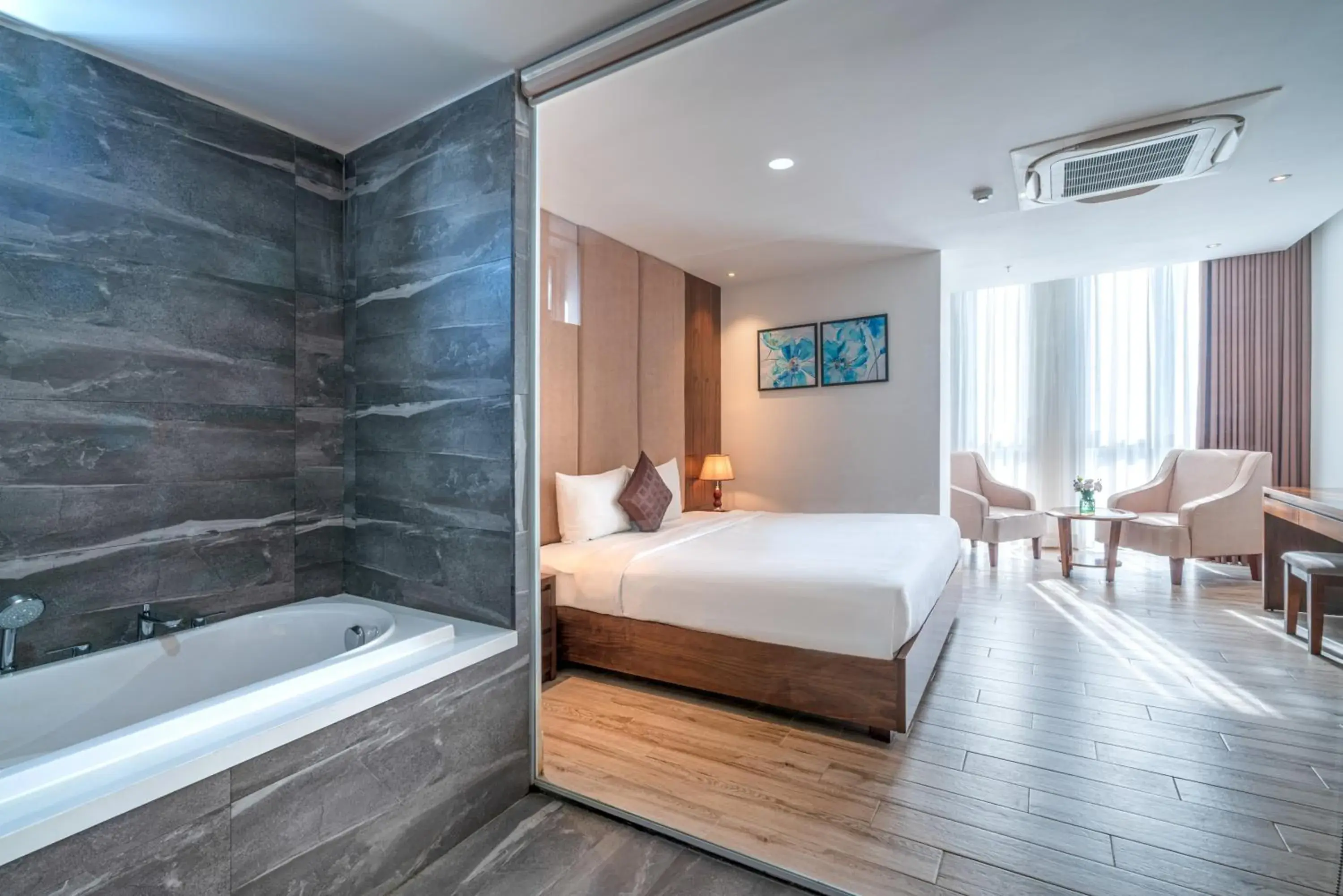 Bathroom, Bed in Greenery Hotel Bathroom, Bed in Greenery Hotel