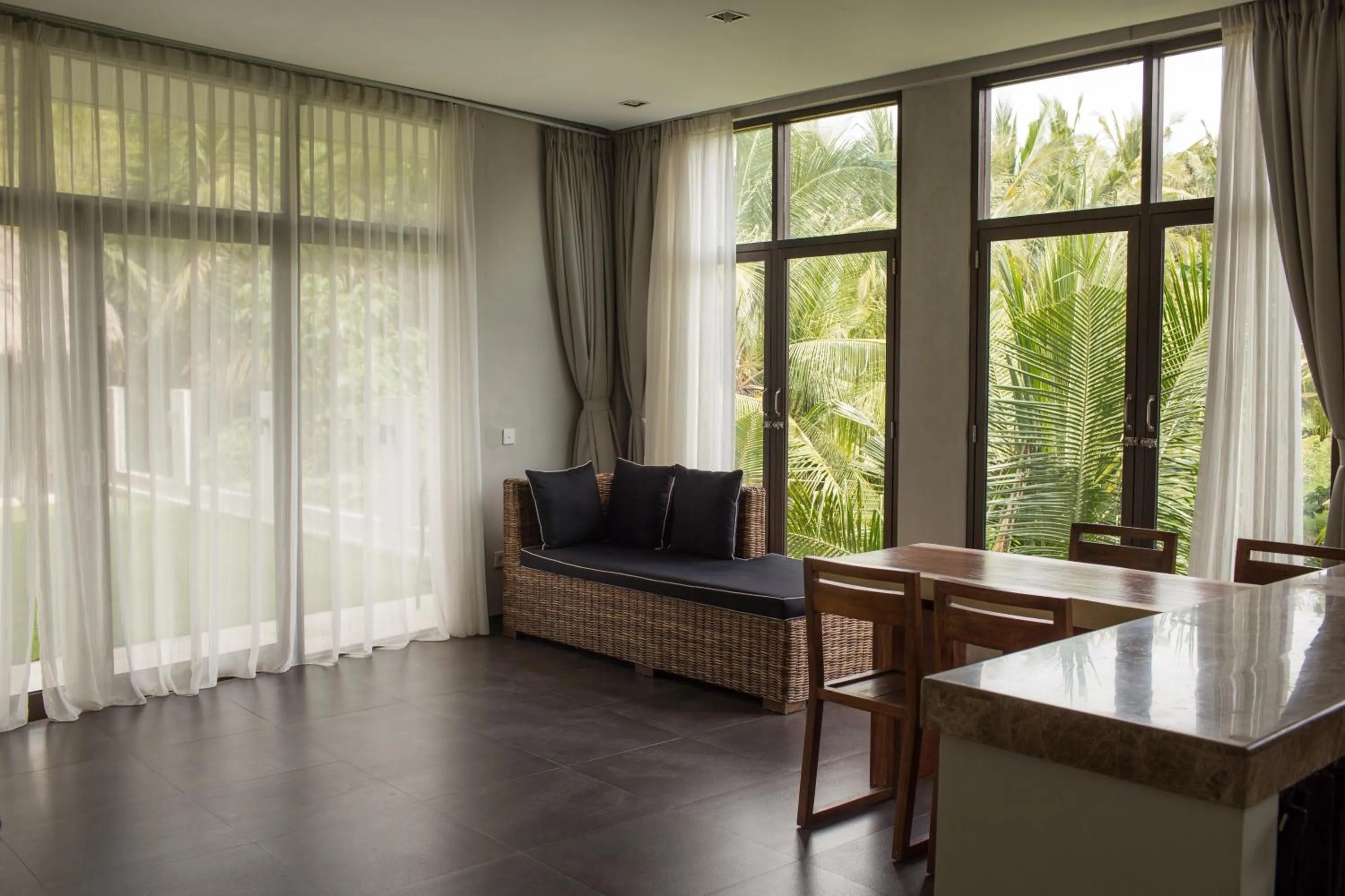 Living room in Balian Surf Villas