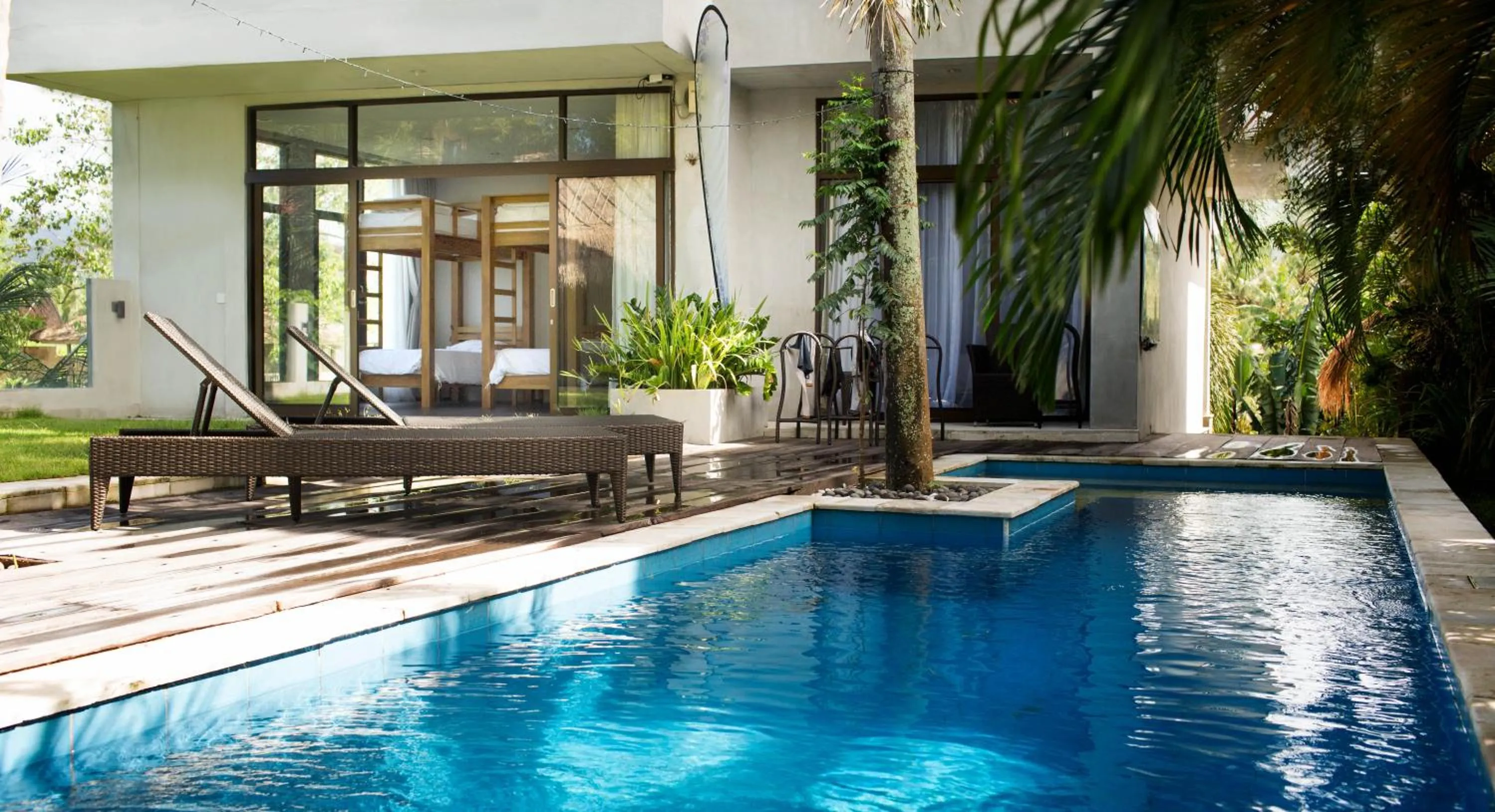 Garden in Balian Surf Villas