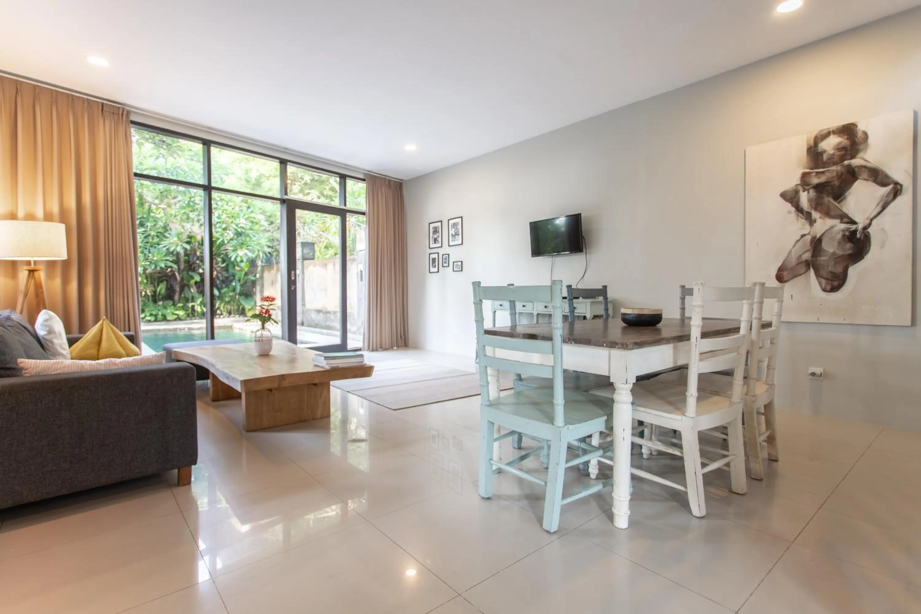 Living room in Balian Surf Villas