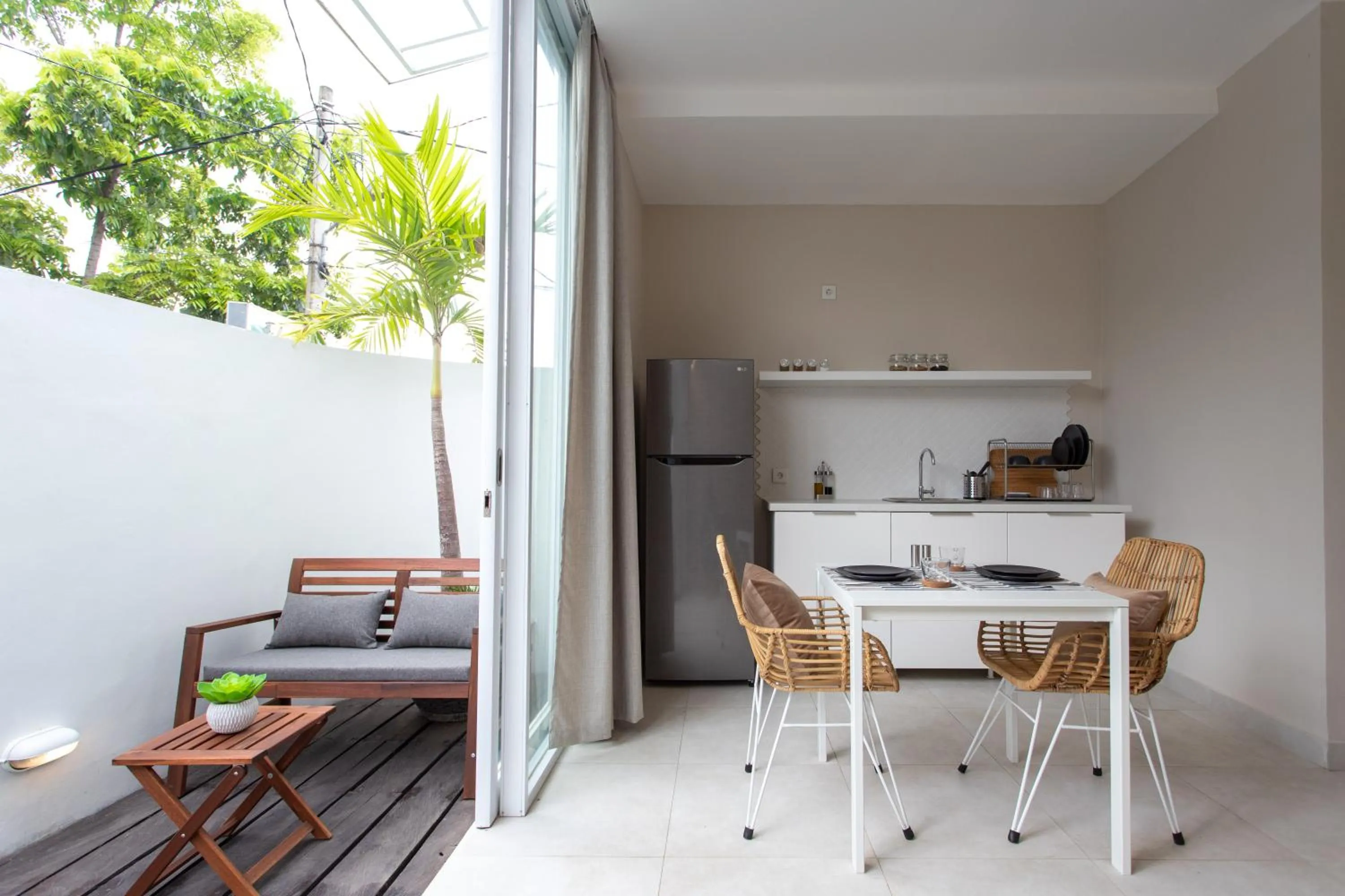 Dining area in Balian Surf Villas