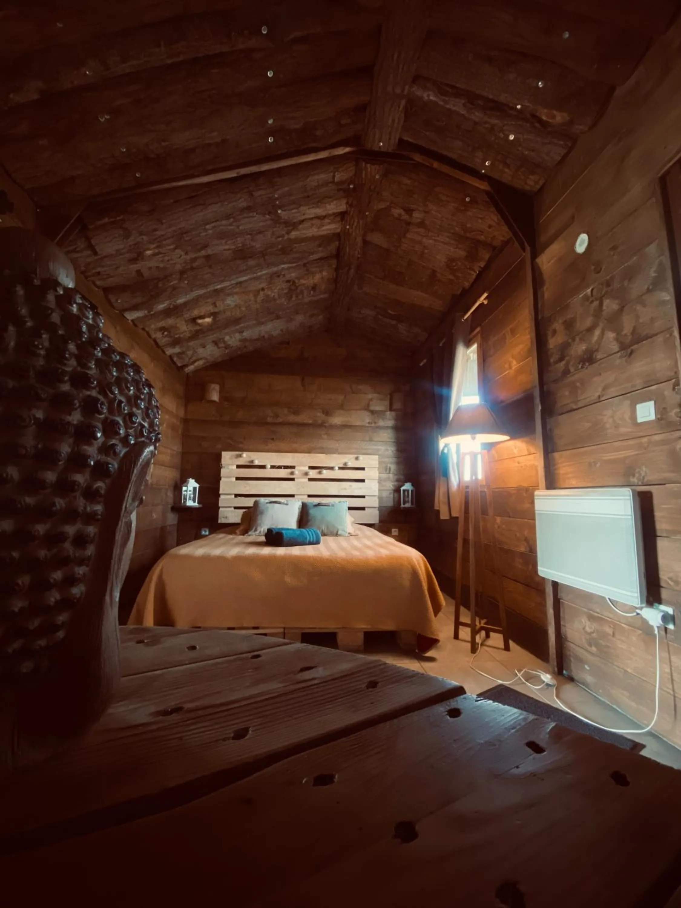 Bed in Chambre avec spa privé