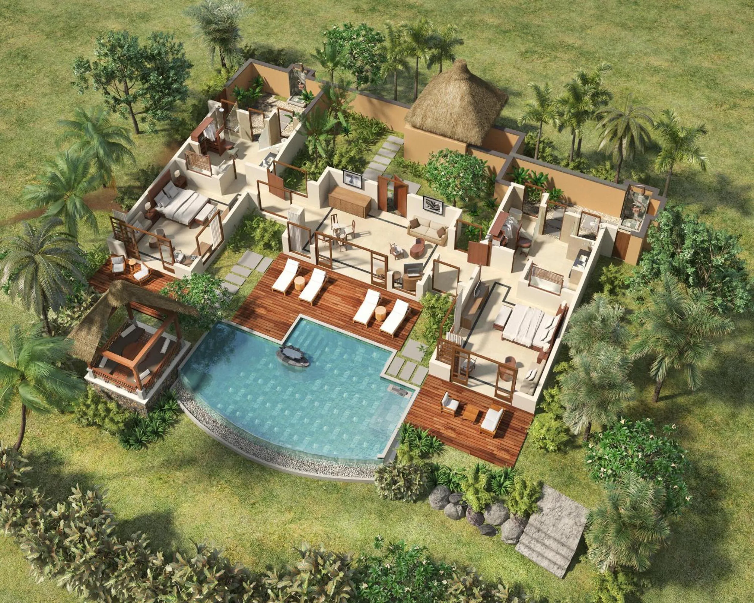 Floor plan in Shanti Maurice Resort & Spa