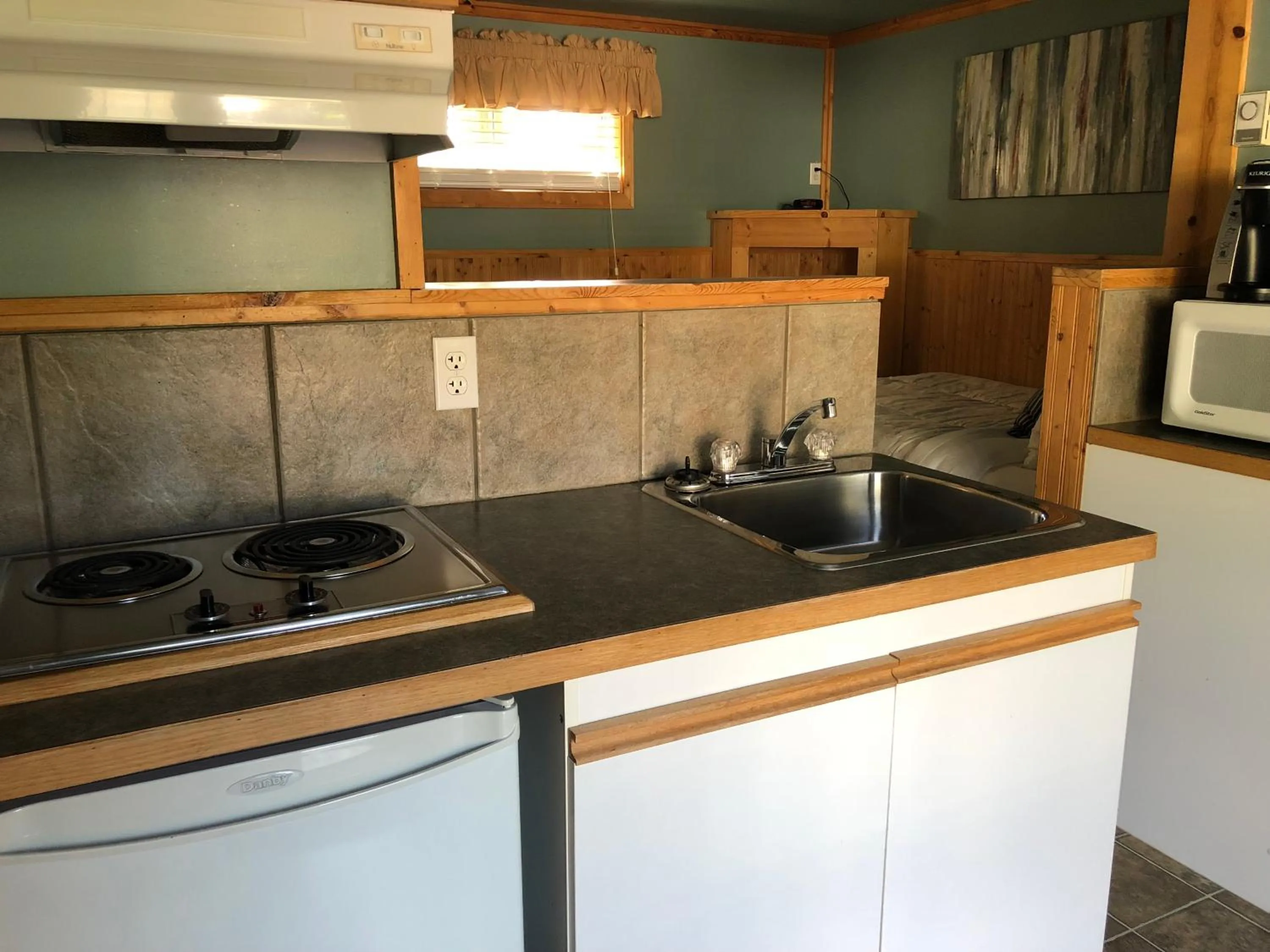 Kitchen or kitchenette in Piccadilly Motel