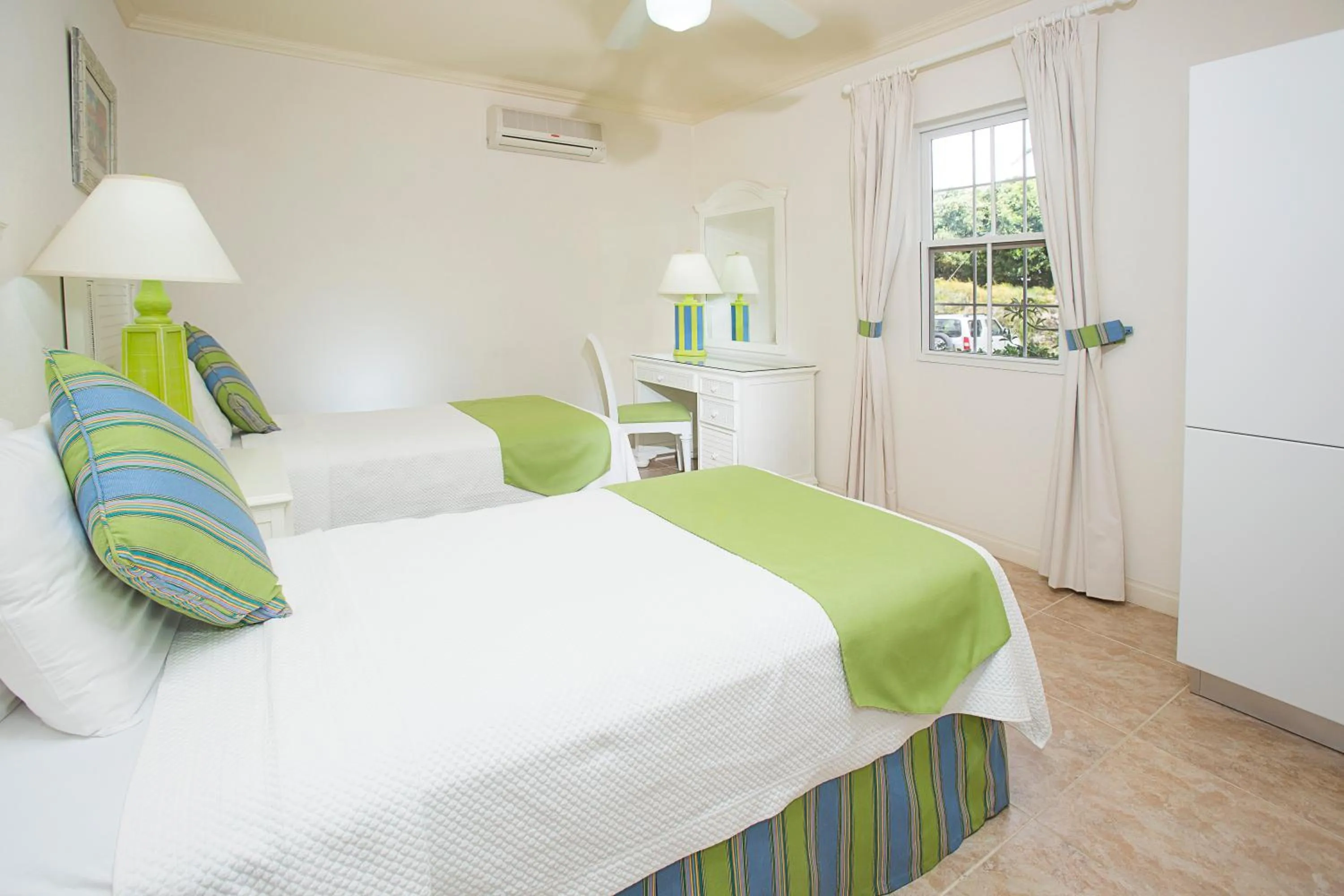 Bed in Beach View Hotel