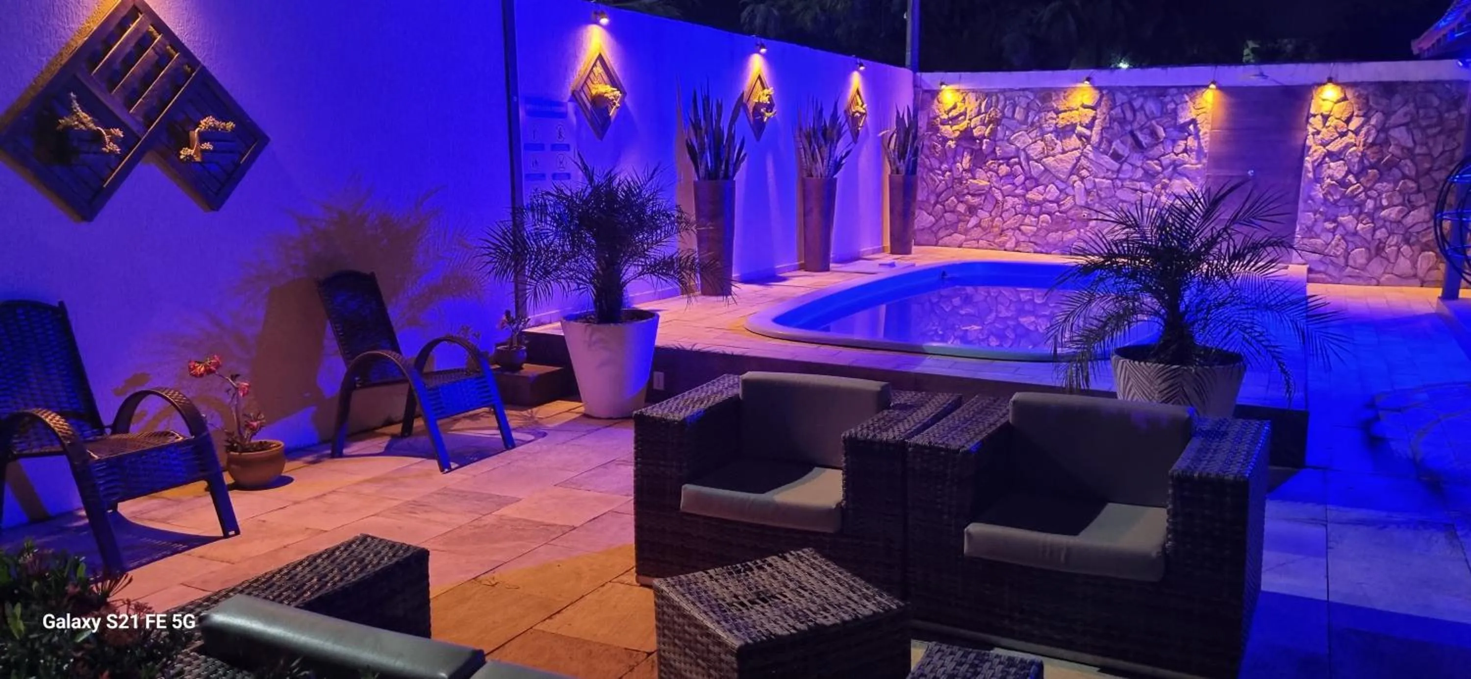 Pool view in Pousada Bon Vivant