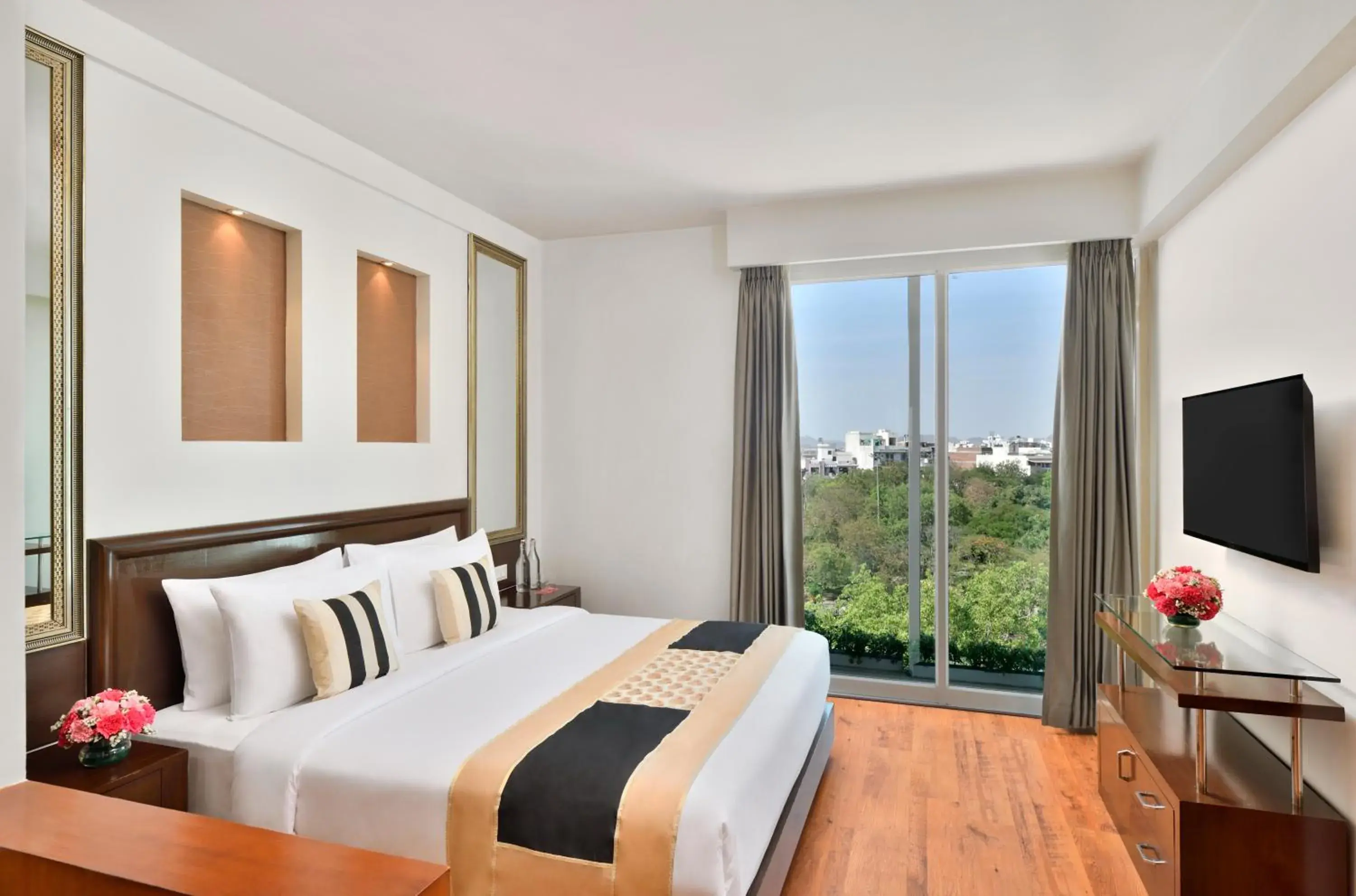 Bedroom, Bed in Ramada By Wyndham Jaipur Bedroom, Bed in Ramada By Wyndham Jaipur