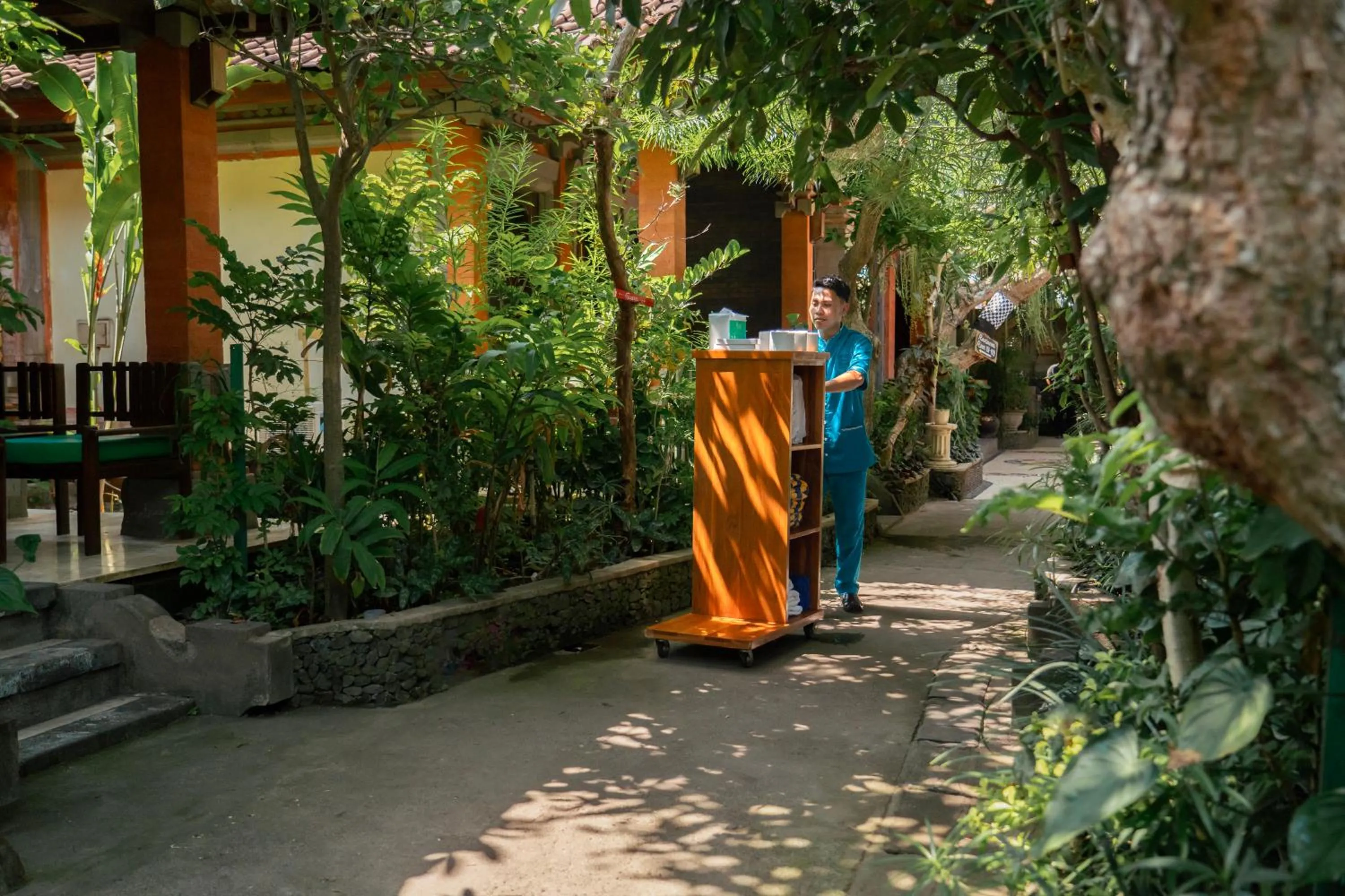 Inner courtyard view in Ashyana Candidasa Beach Resort