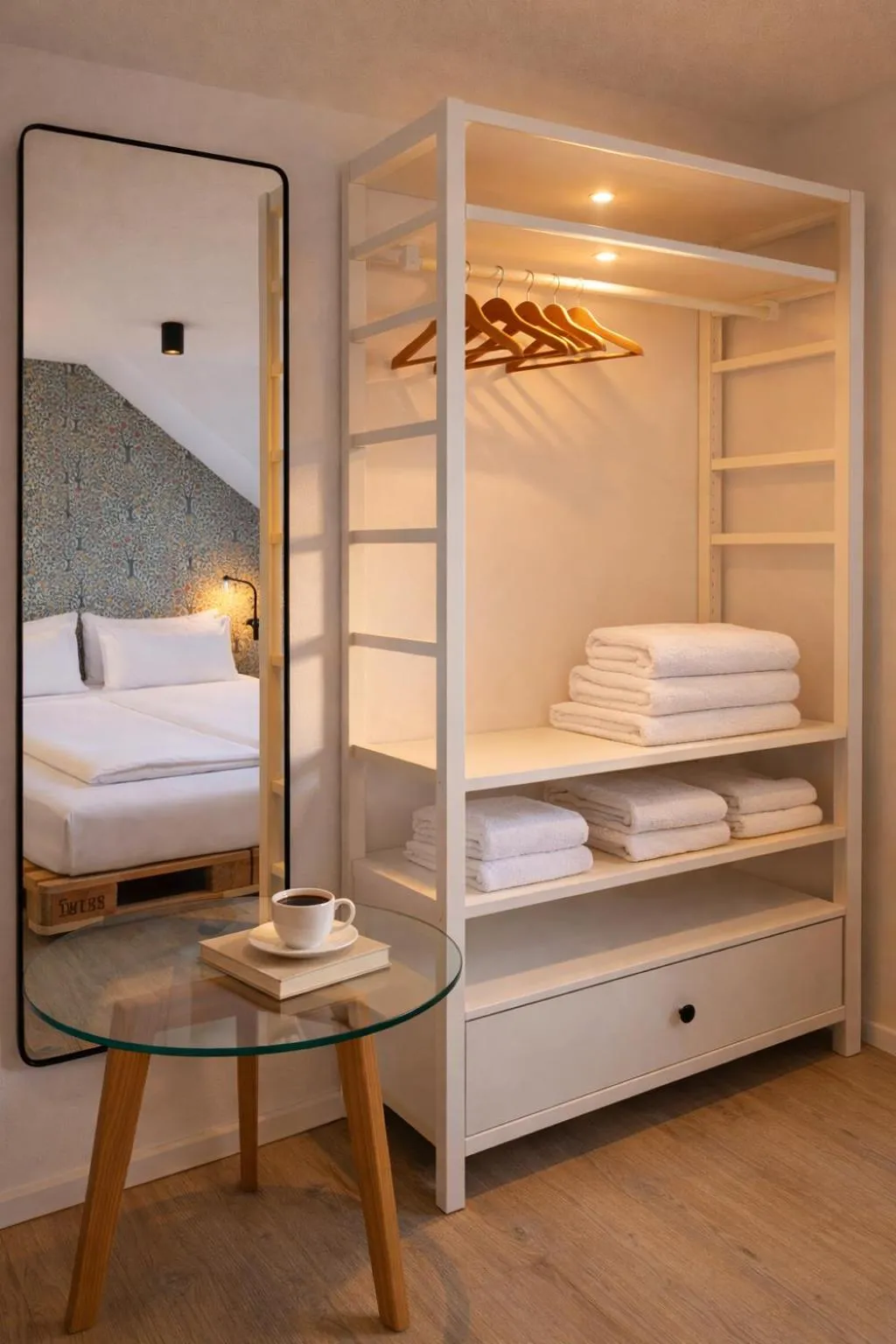 wardrobe, Bed in Hofgut Stefan - BIO, Bodenständig, Bodensee