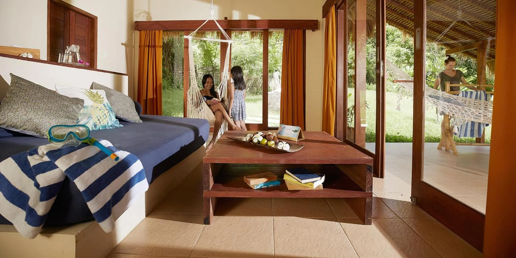 Bed in Pearl Beach Resort Gili Asahan