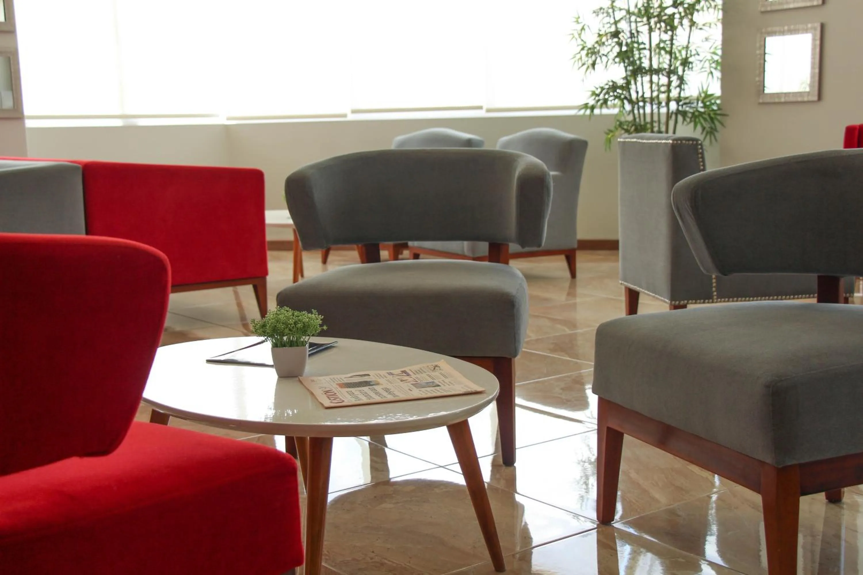 Seating area in Hotel Unu