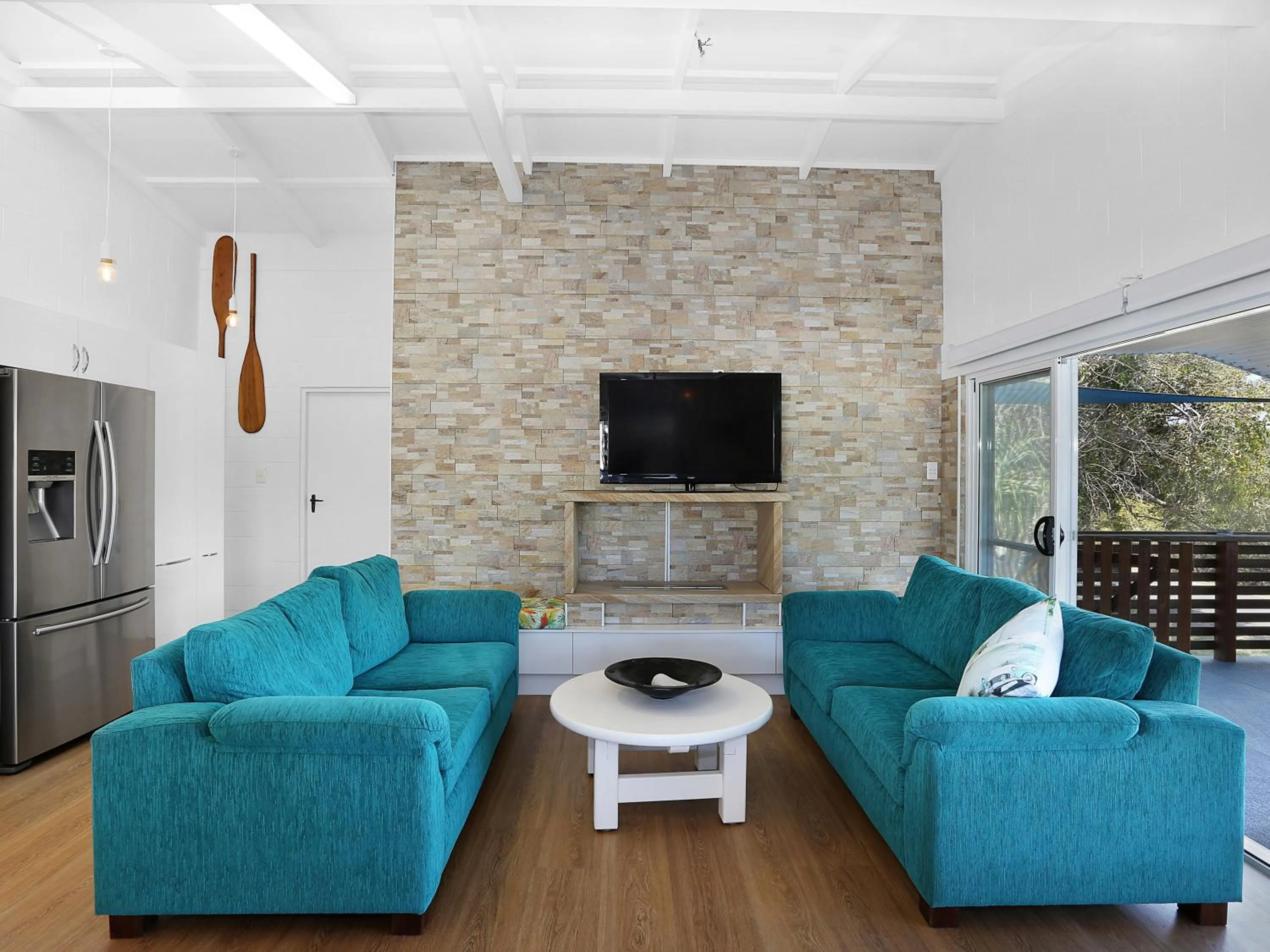 Living room in Blue River Apartments