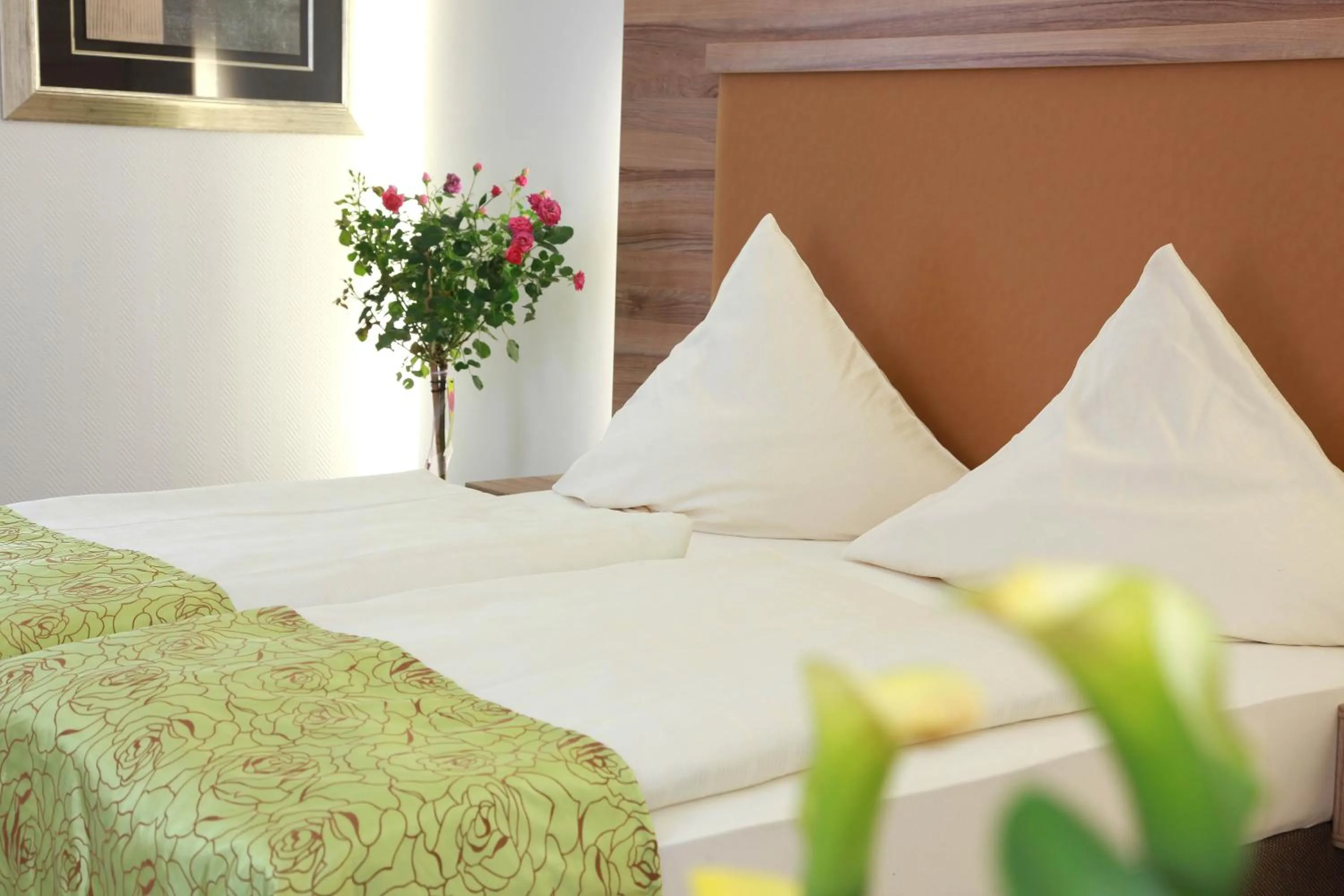 Bed in Hotel Hubertus