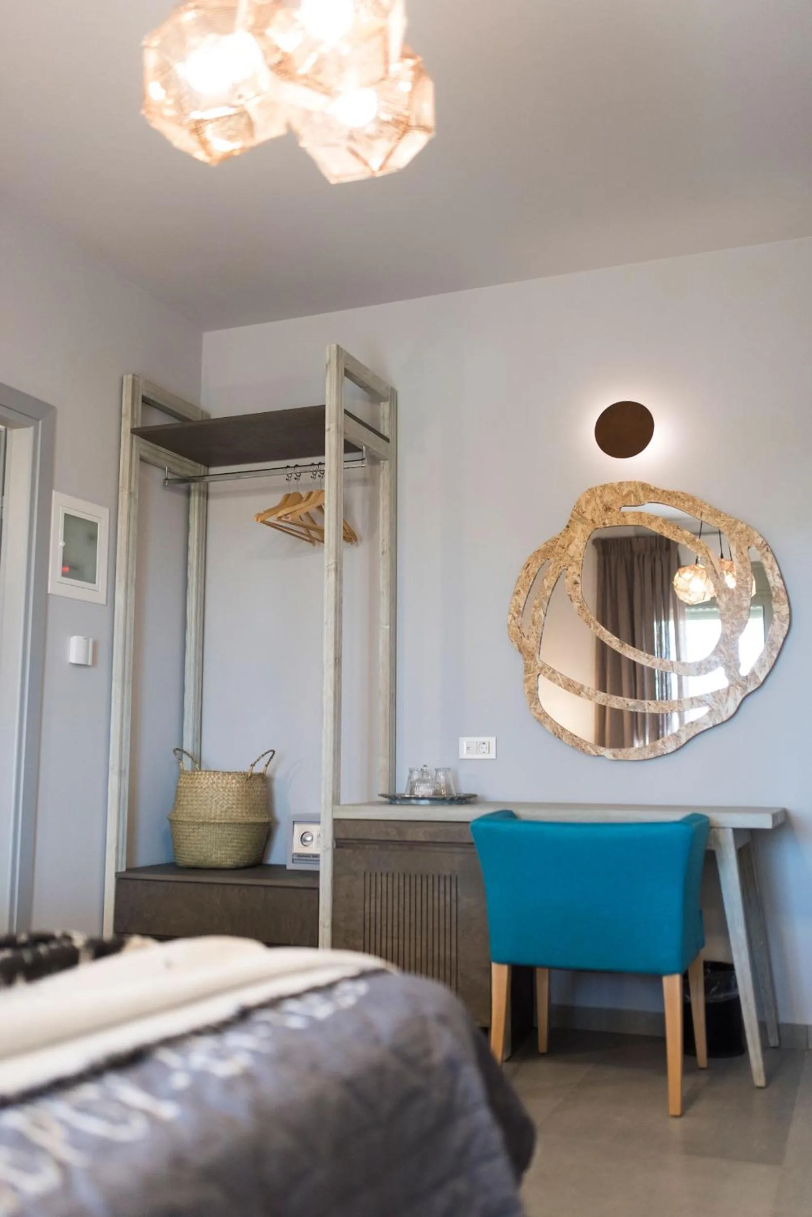 Seating area, Bed in Kanathos Pigi