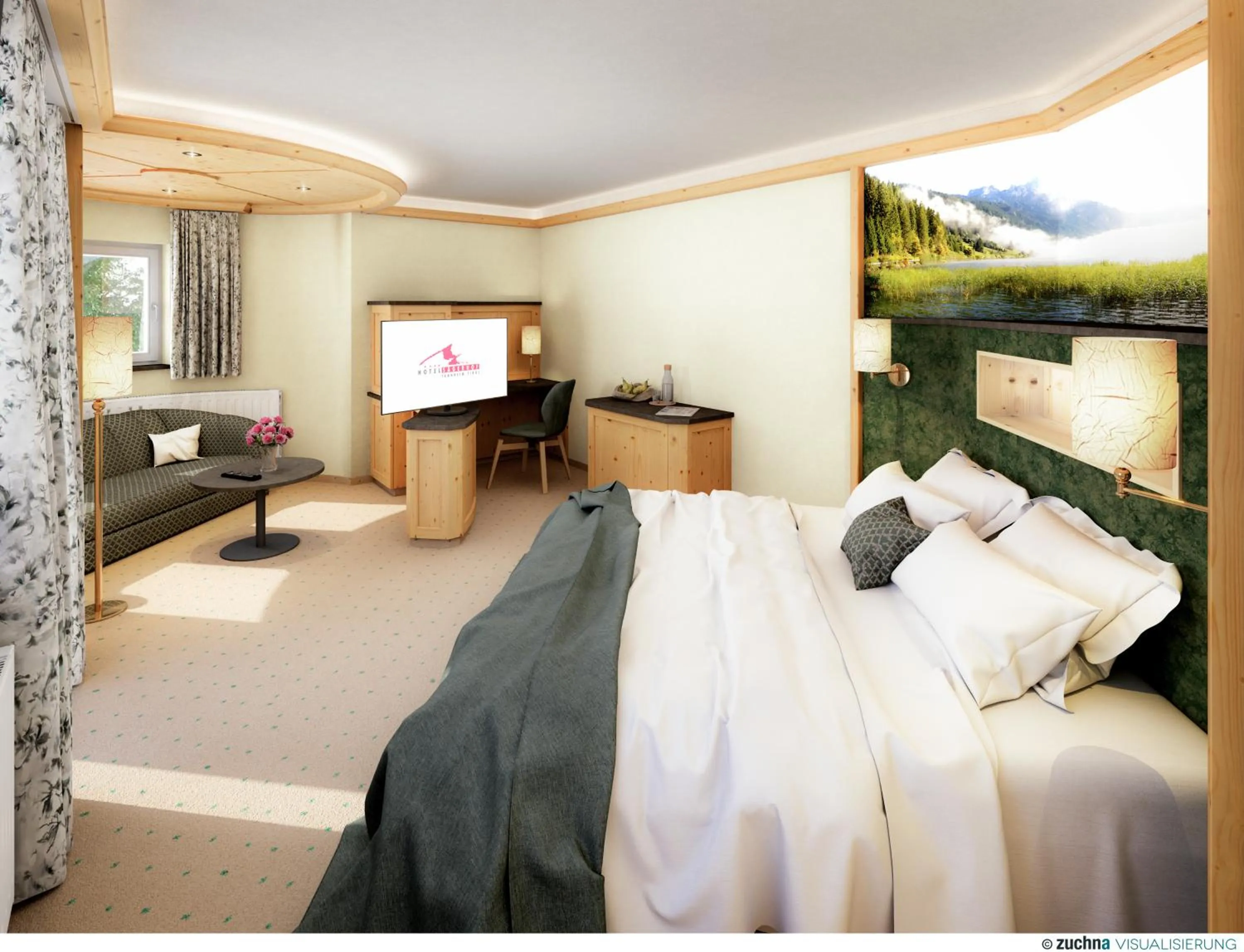 Bed in Hotel Sägerhof