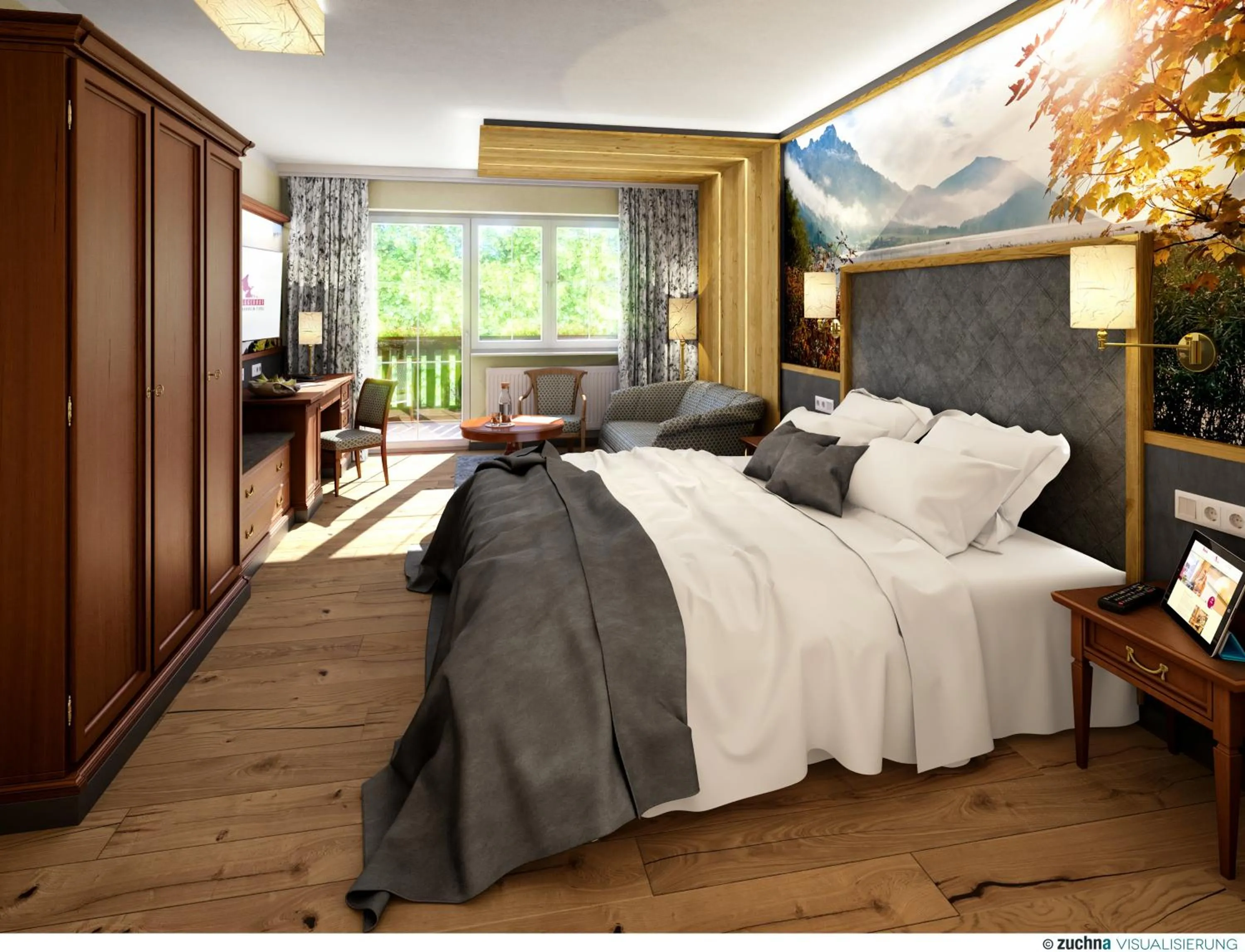 Bed in Hotel Sägerhof
