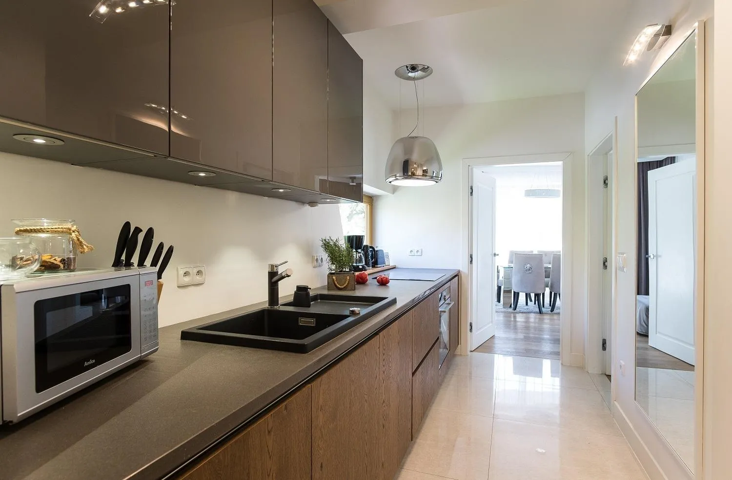 Kitchen or kitchenette in Apart-Center Sienkiewicza