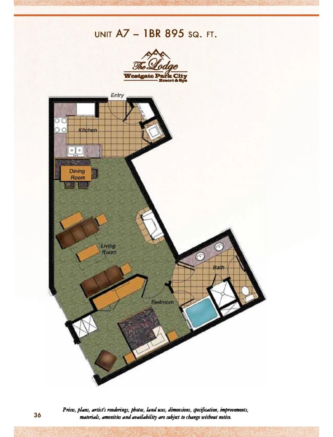 Floor plan in Condos at Canyons Resort by White Pines