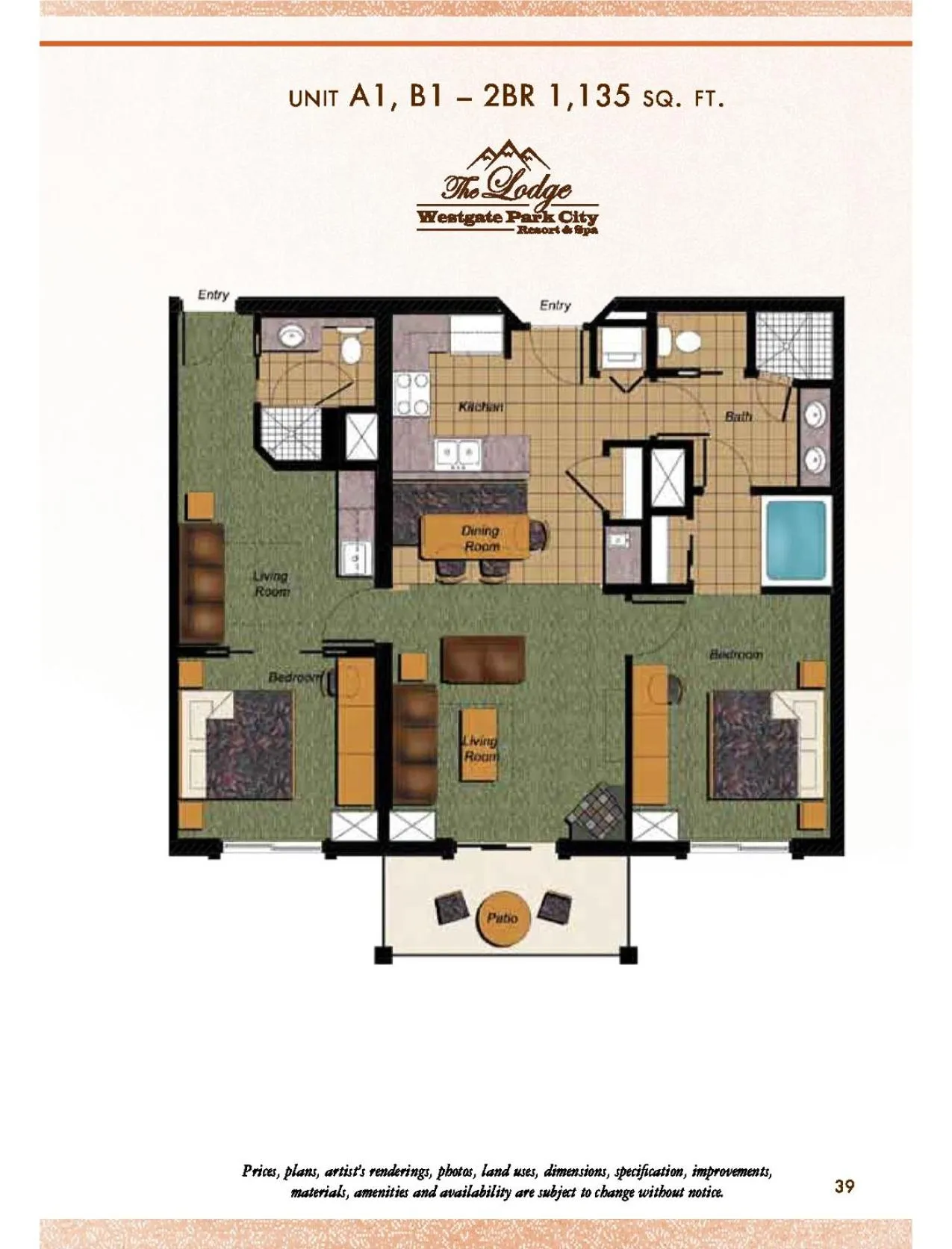 Floor plan in Condos at Canyons Resort by White Pines