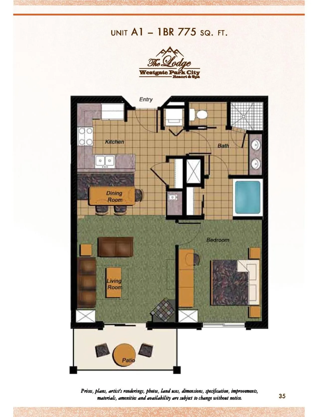 Floor plan in Condos at Canyons Resort by White Pines
