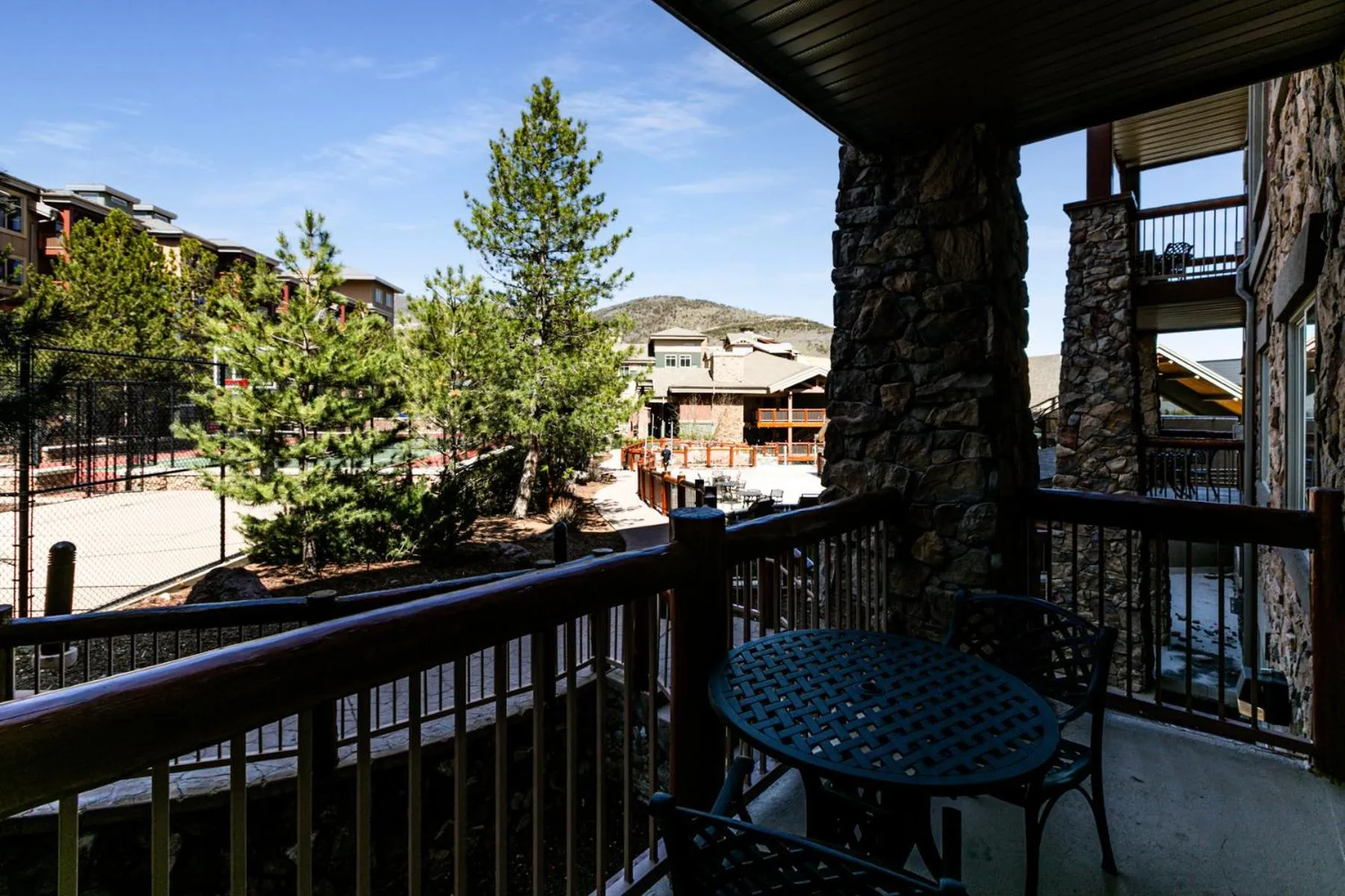 Patio in Condos at Canyons Resort by White Pines