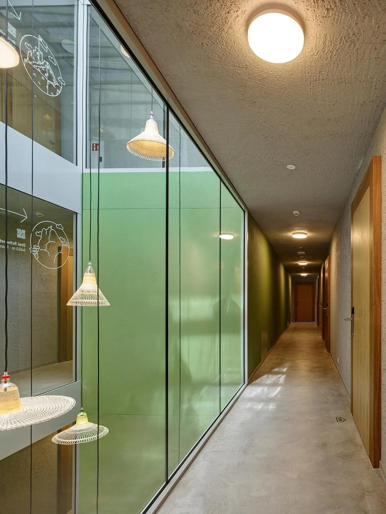 Decorative detail in Schaan-Vaduz Youth Hostel