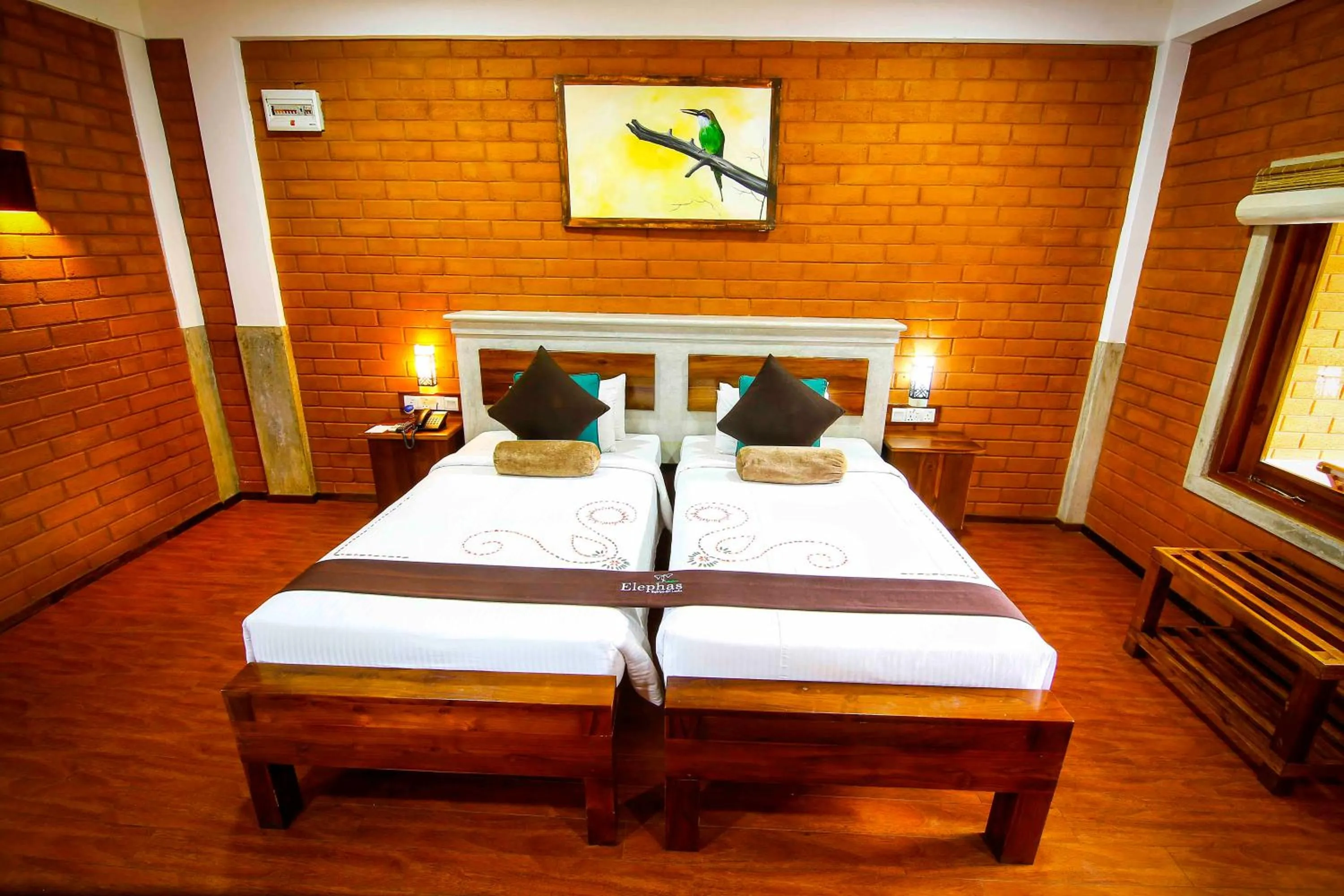 Bedroom in Elephas Resort & Spa