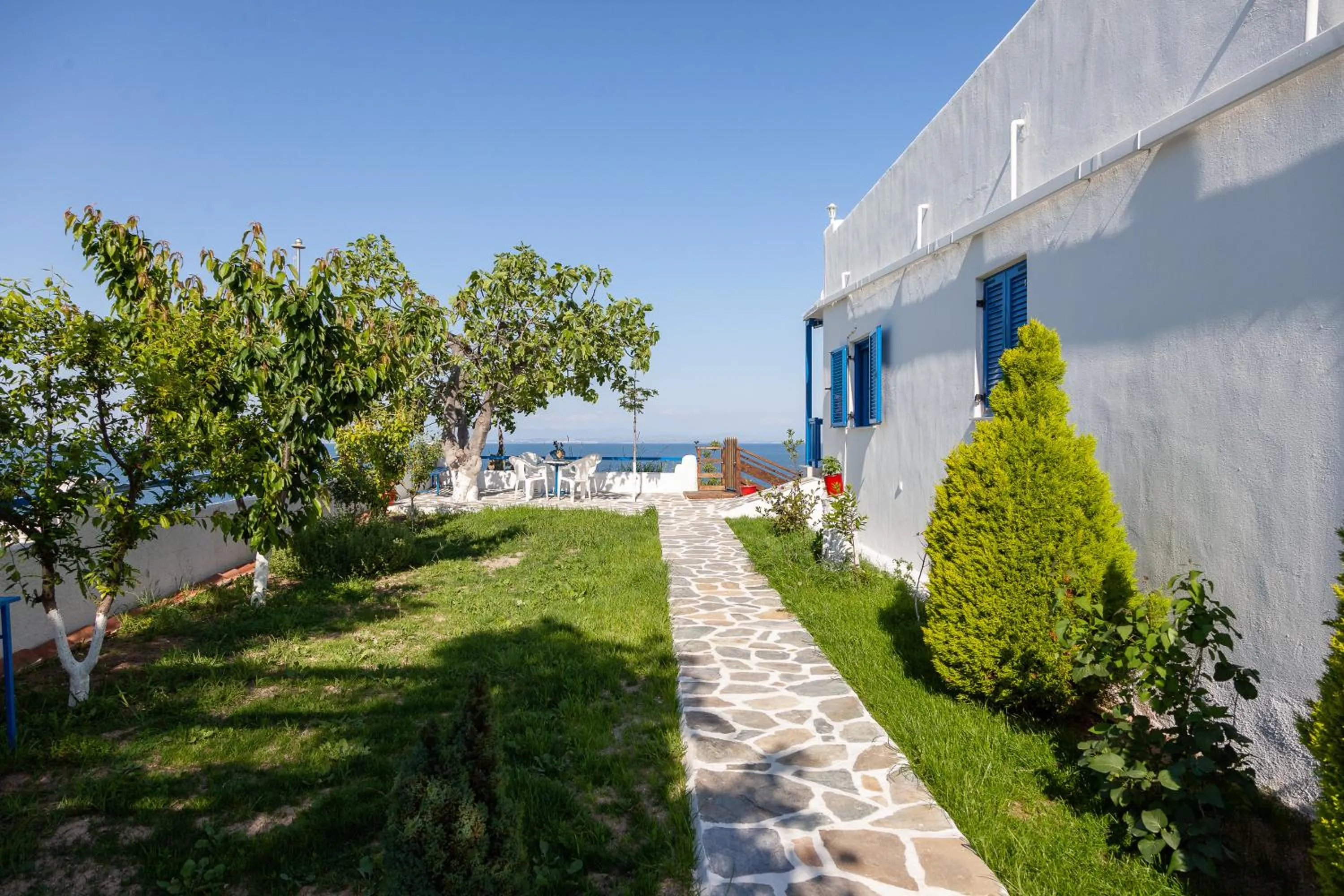 Garden in Navy Greece Villa with swimming pool & sea view