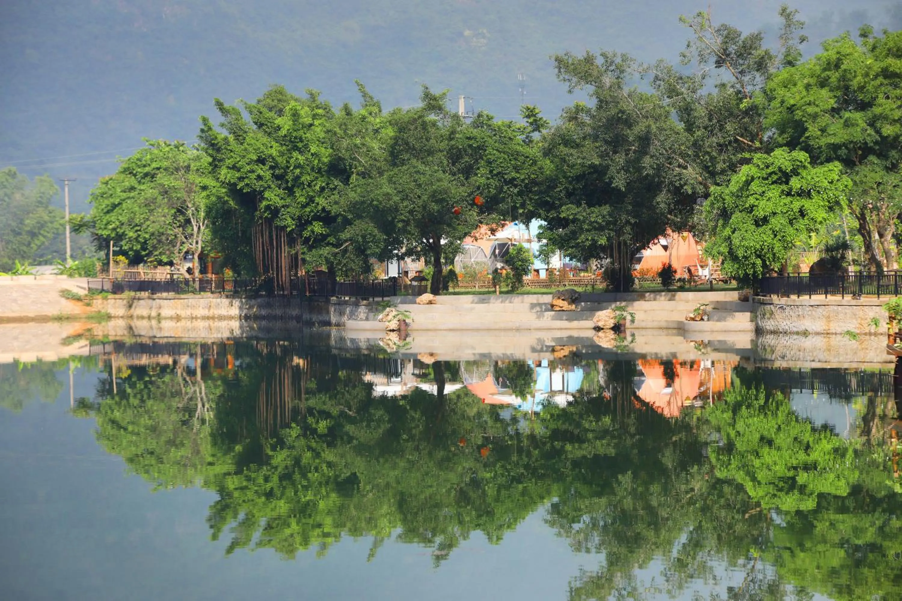 Lake view in Mai Chau Lodge